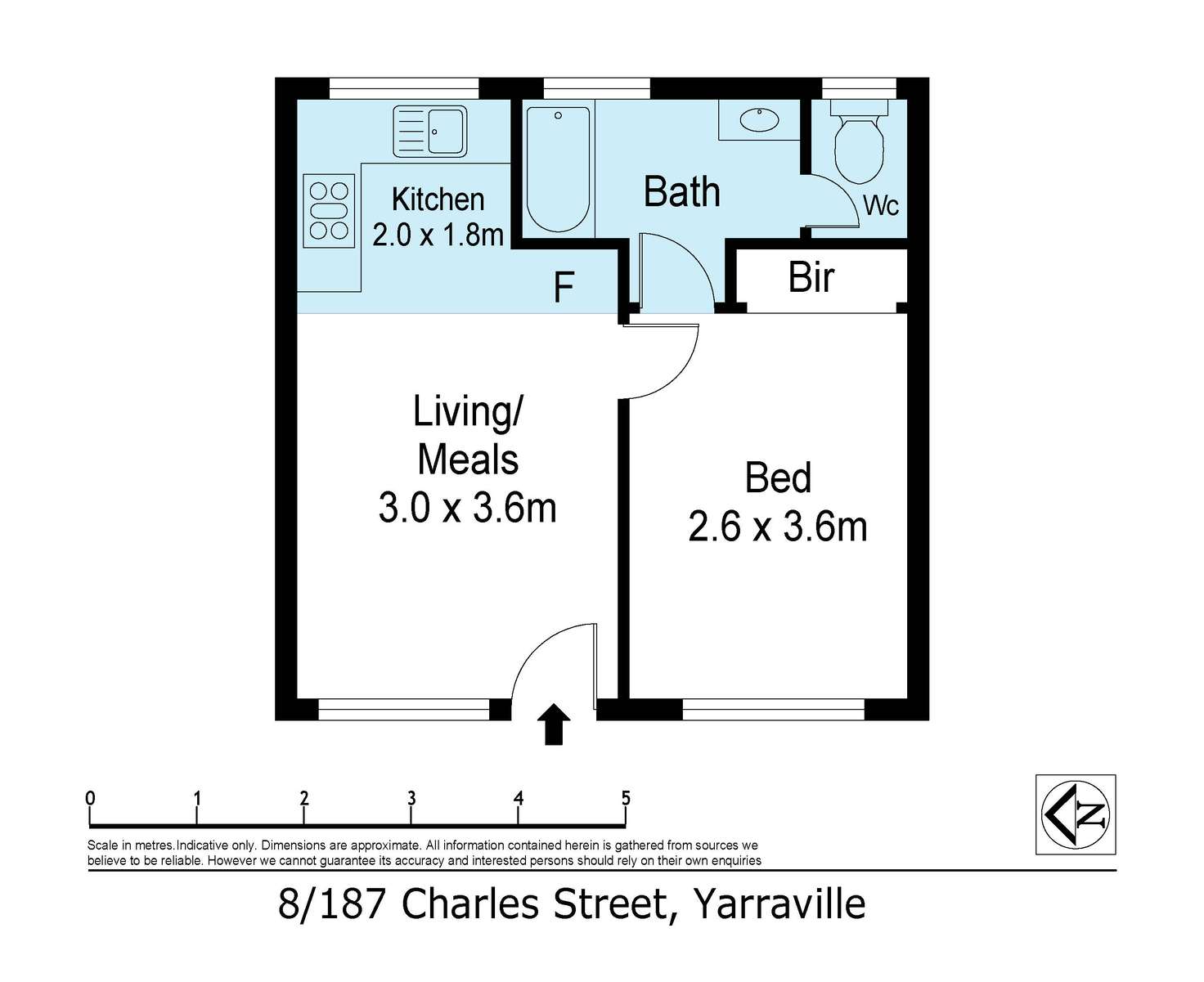 Floorplan of Homely apartment listing, 8/187 Charles Street, Seddon VIC 3011