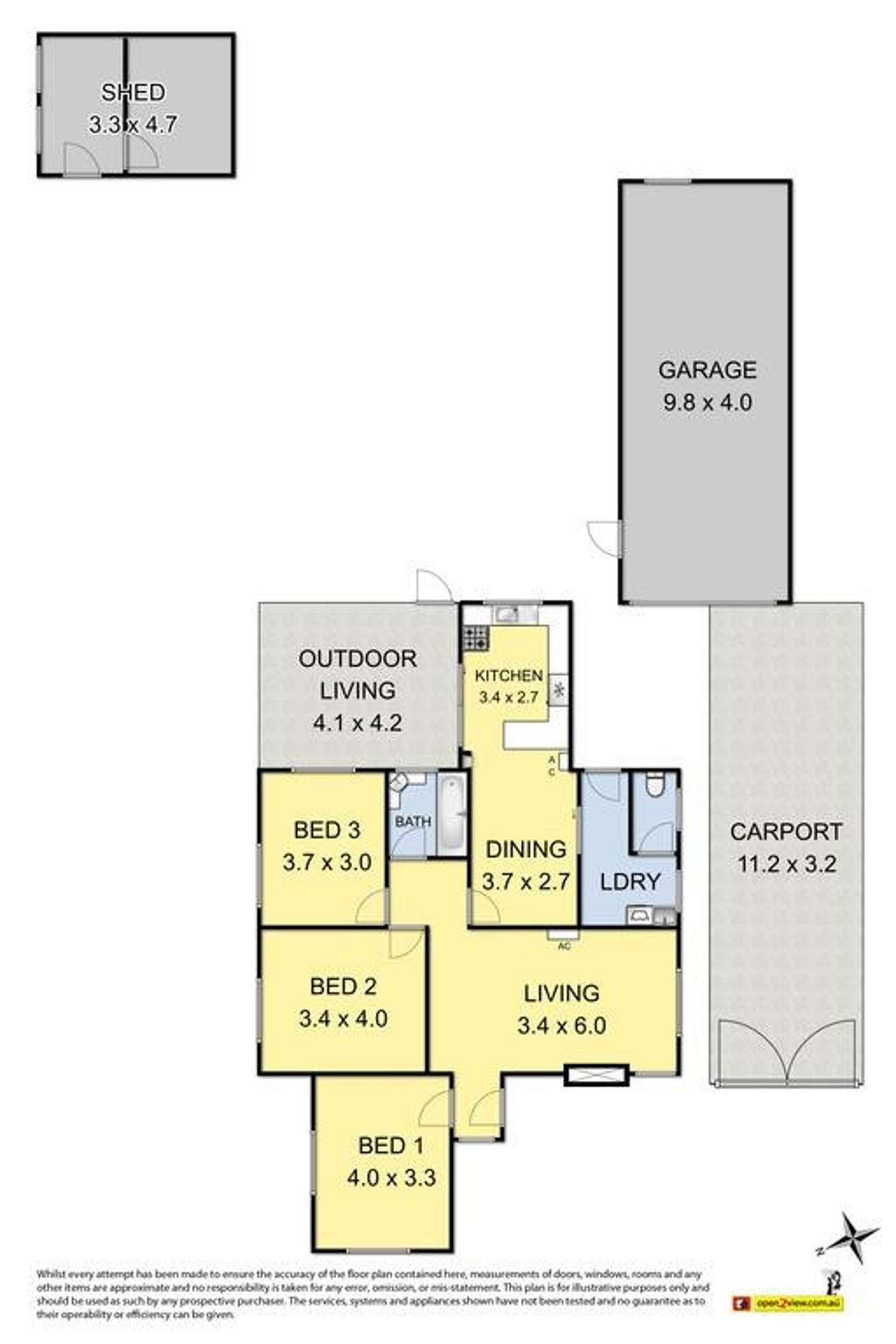 Floorplan of Homely house listing, 34 Crothers Street, Braybrook VIC 3019