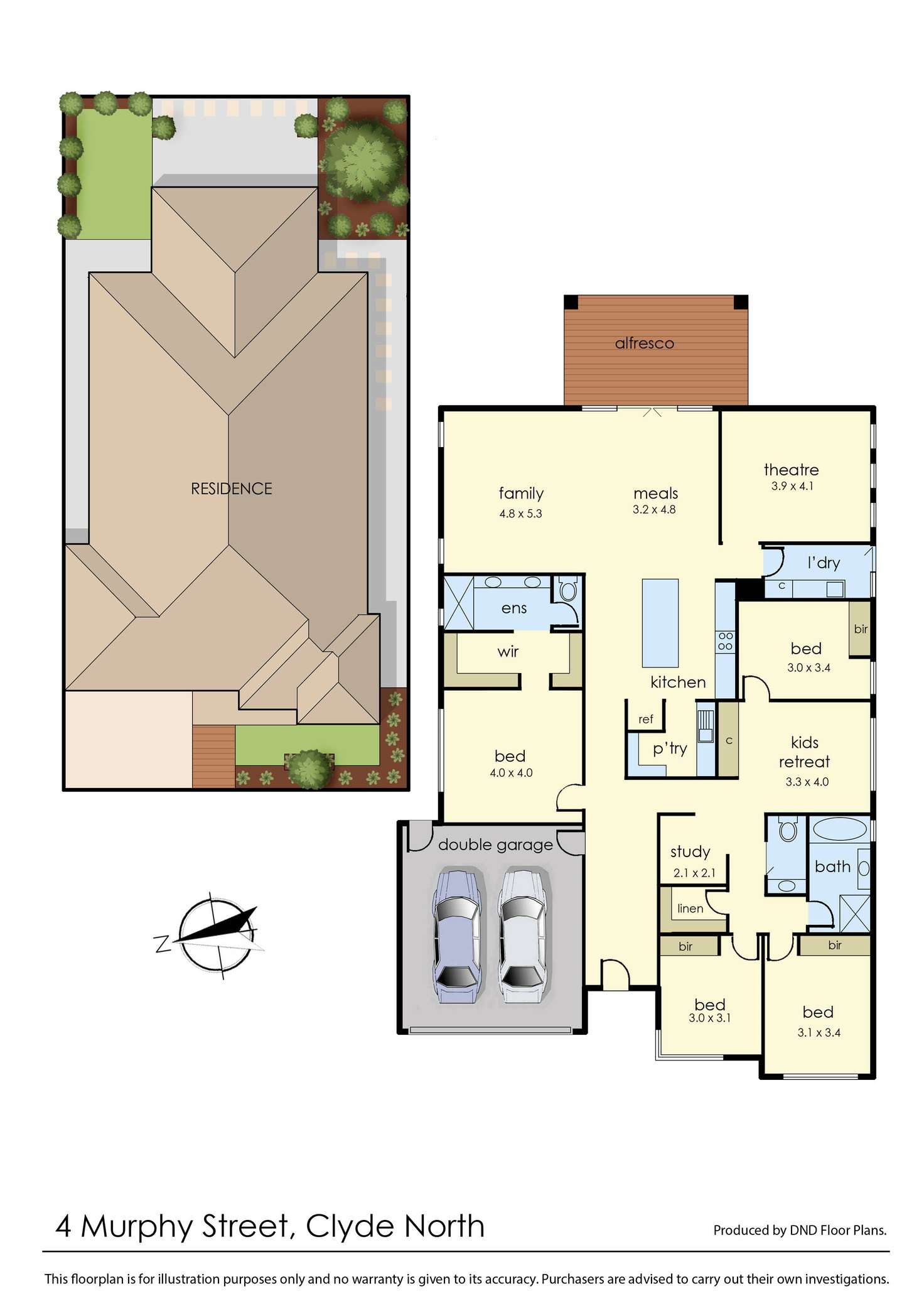 Floorplan of Homely house listing, 4 Murphy Street, Clyde North VIC 3978