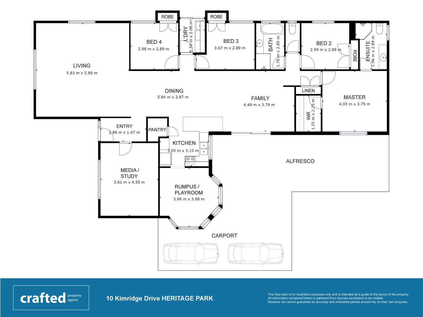 Floorplan of Homely house listing, 10 Kimridge Drive, Heritage Park QLD 4118