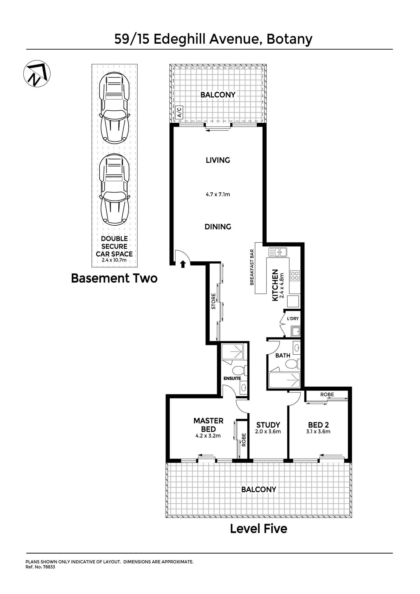 Floorplan of Homely apartment listing, 59/15-19 Edgehill Avenue, Botany NSW 2019