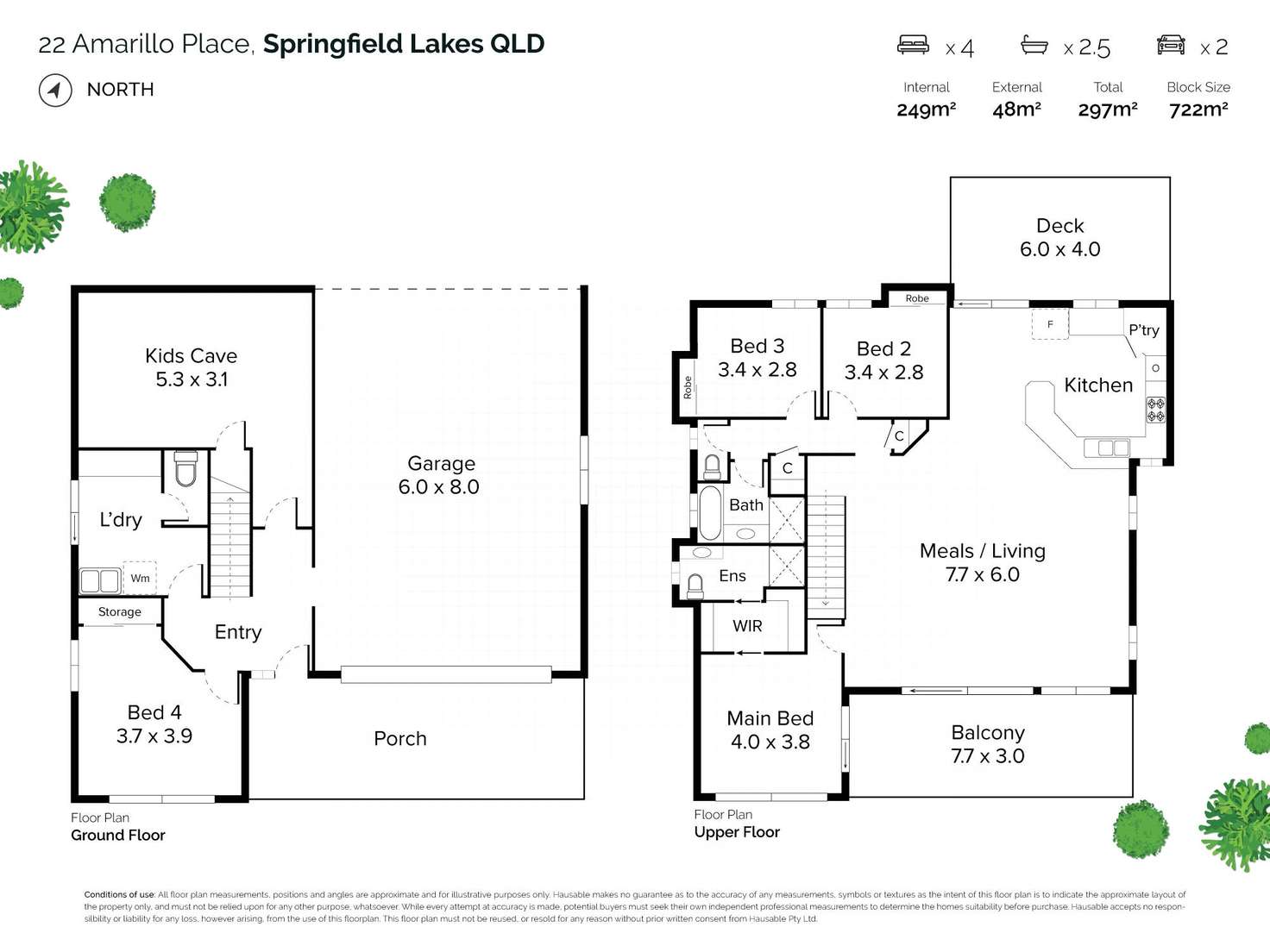 Floorplan of Homely house listing, 22 Amarillo Place, Springfield Lakes QLD 4300