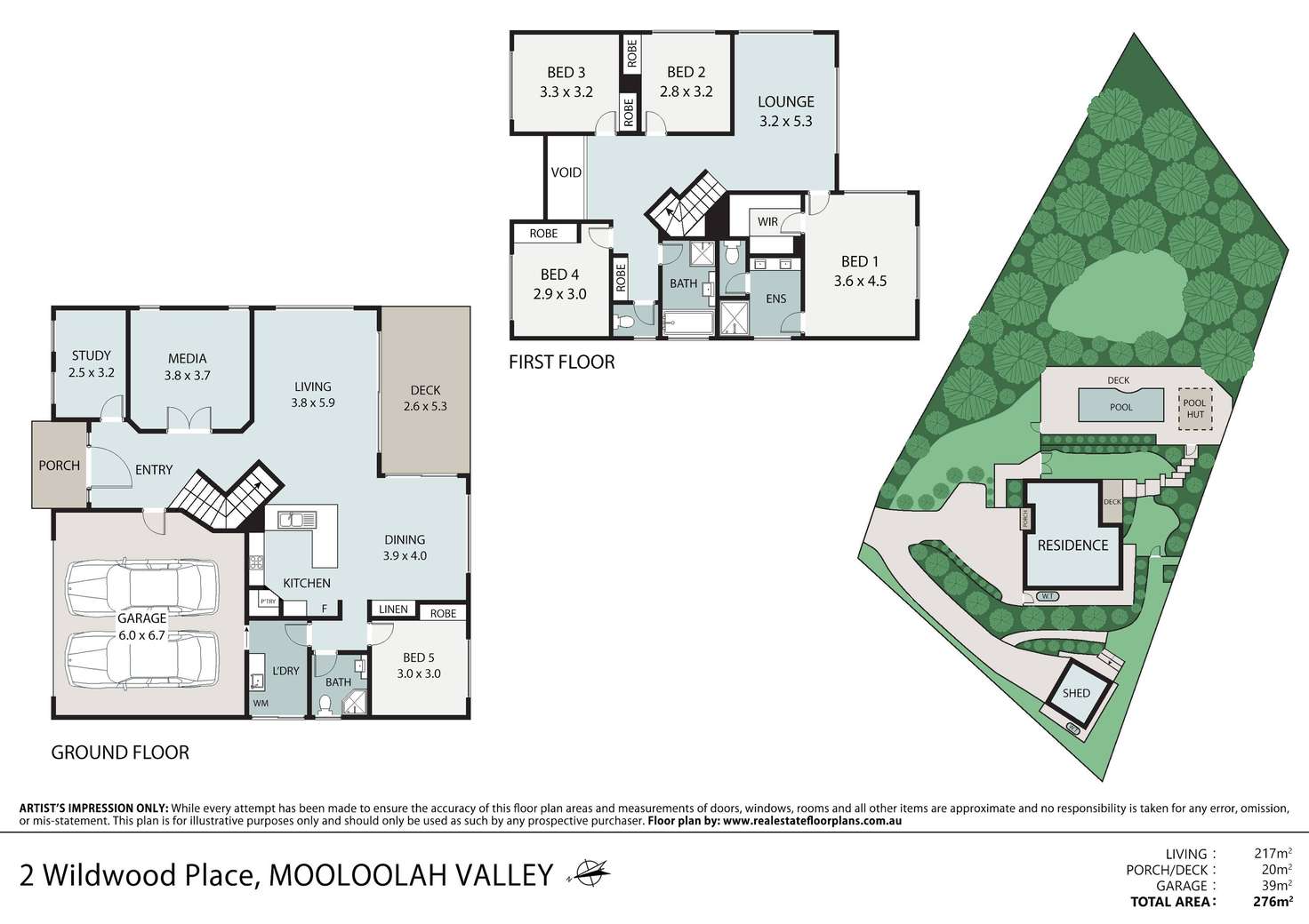 Floorplan of Homely house listing, 2 Wildwood Place, Mooloolah Valley QLD 4553