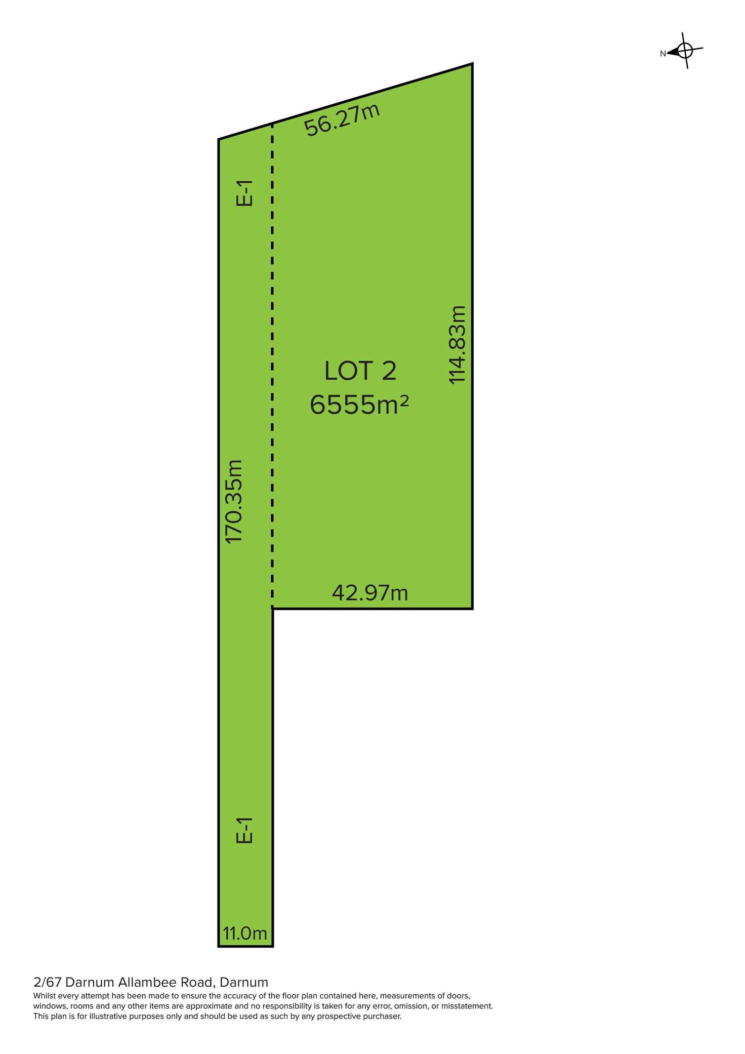 Floorplan of Homely residentialLand listing, LOT 2, 67 Darnum Allambee Road, Darnum VIC 3822