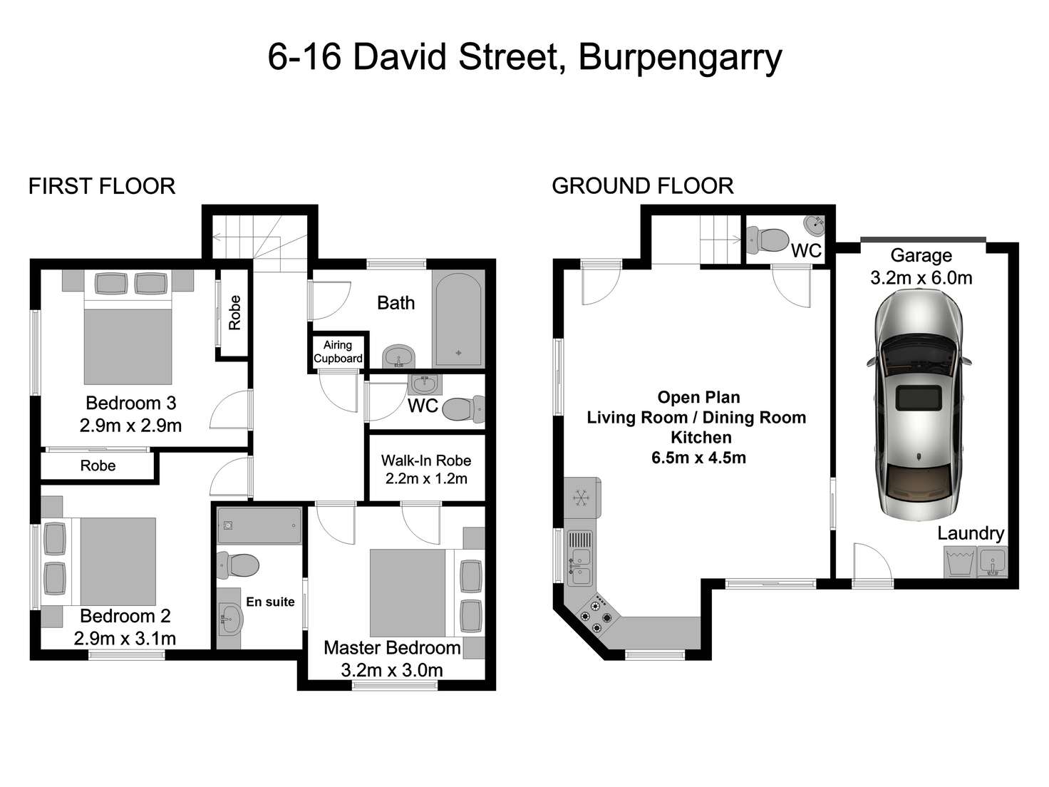 Floorplan of Homely townhouse listing, 6/16 David Street, Burpengary QLD 4505