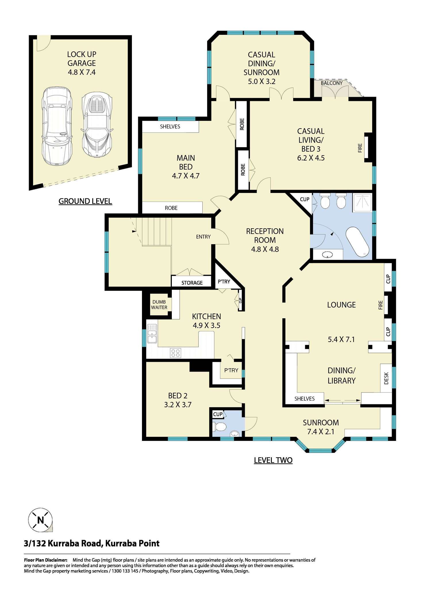 Floorplan of Homely apartment listing, 3/132 Kurraba Road, Kurraba Point NSW 2089