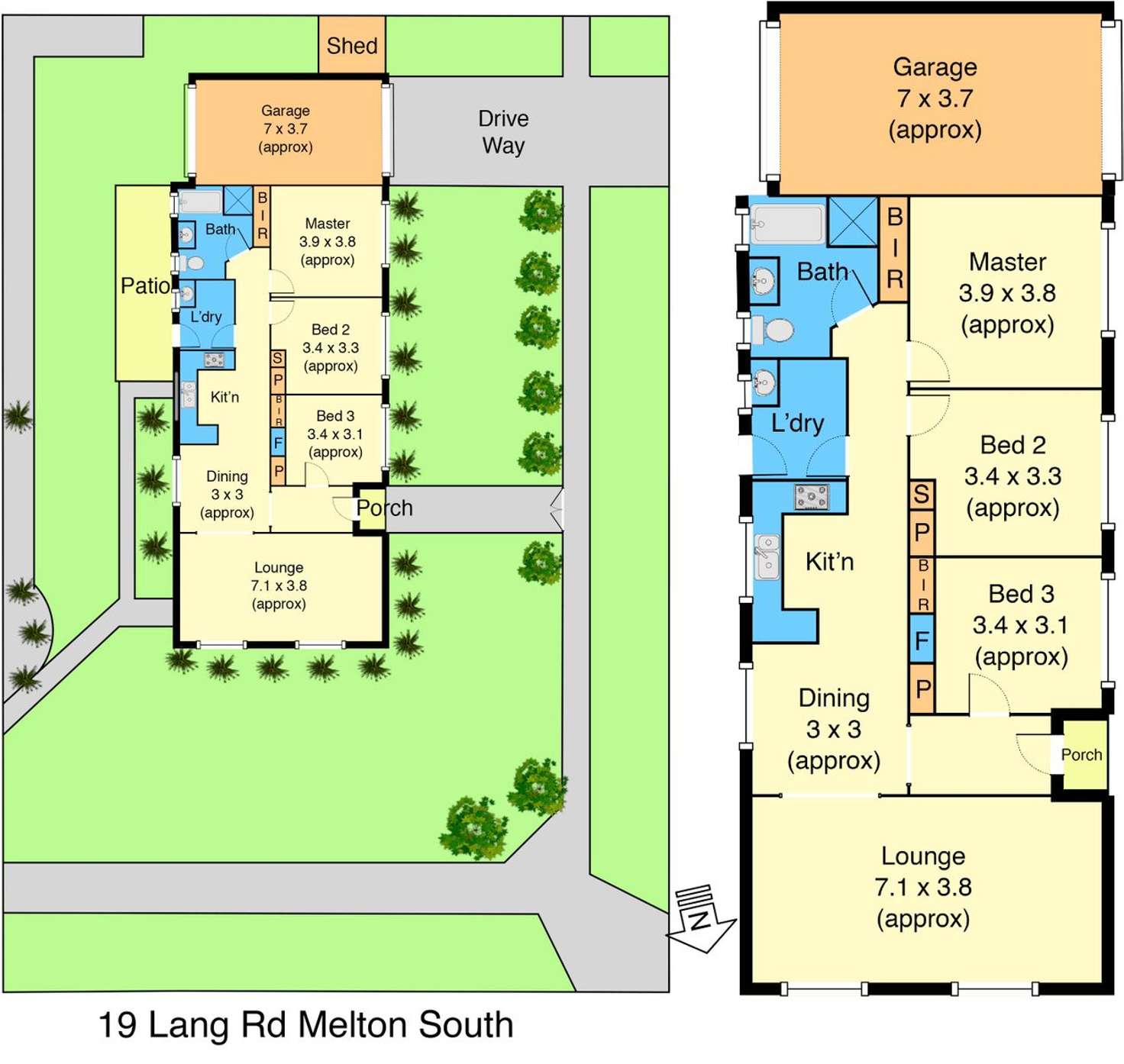 Floorplan of Homely house listing, 19 Lang Road, Melton South VIC 3338