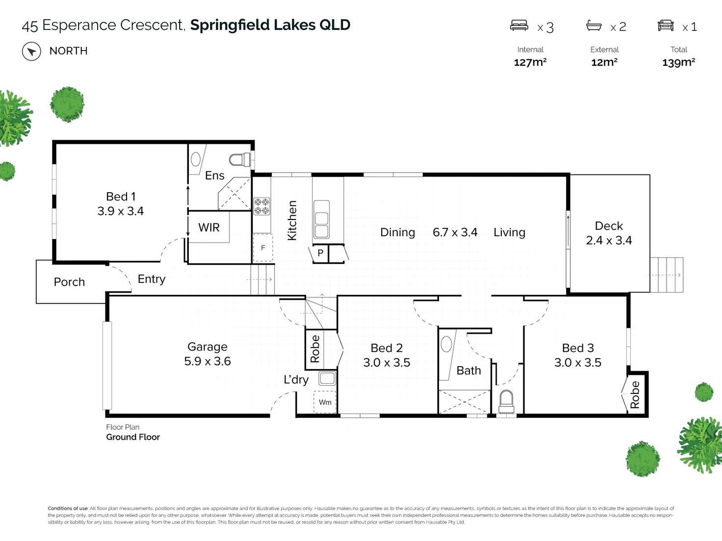 Floorplan of Homely house listing, 45 Esperance Crescent, Springfield Lakes QLD 4300