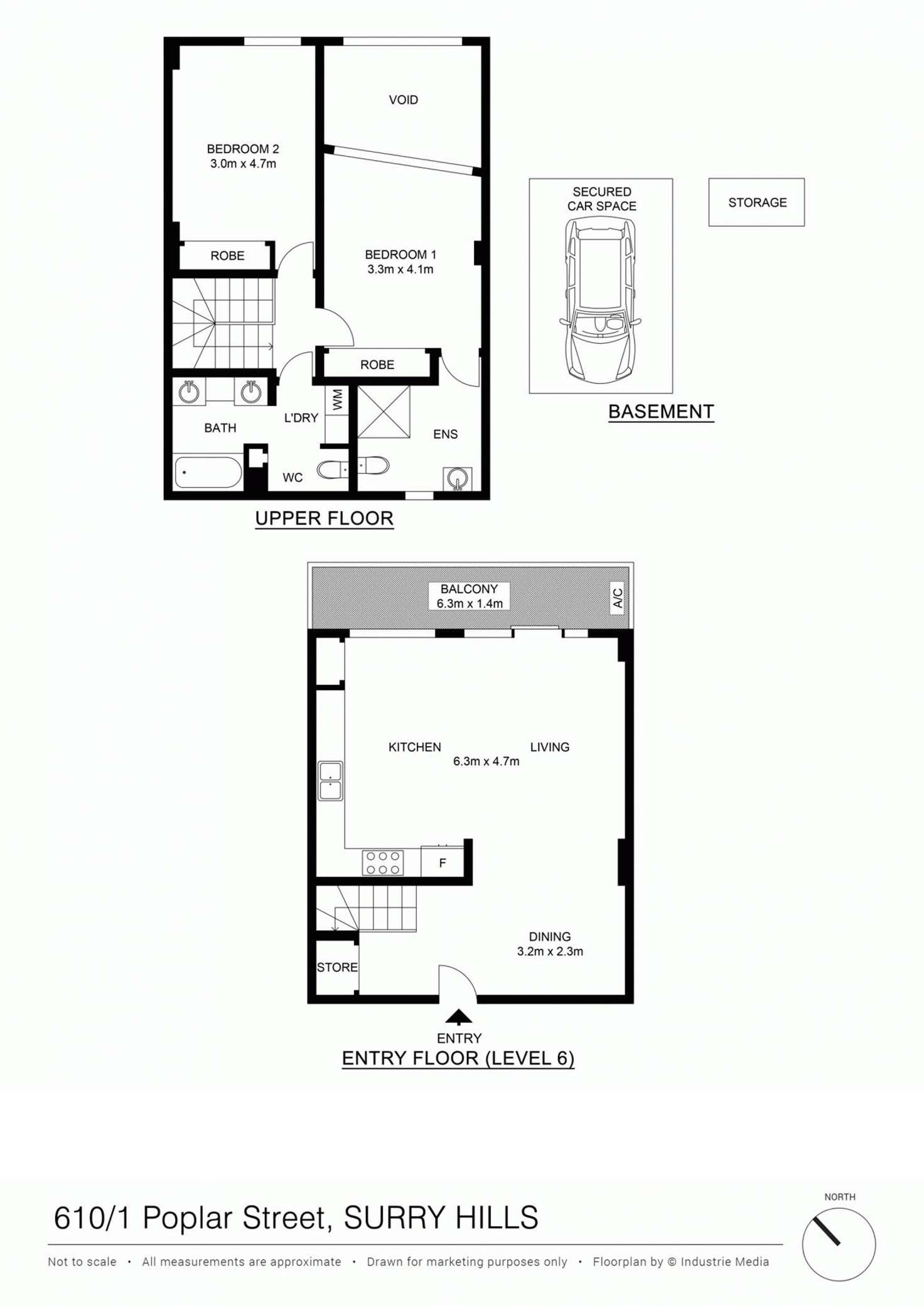 Floorplan of Homely apartment listing, 610/1 Poplar Street, Surry Hills NSW 2010