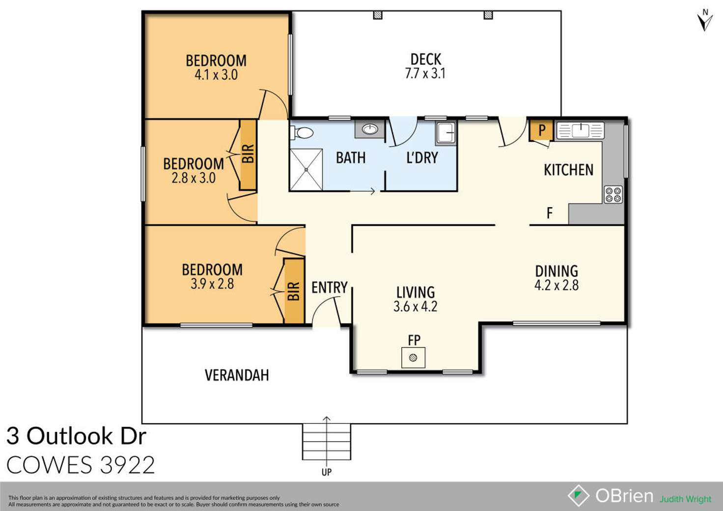 Floorplan of Homely house listing, 3 Outlook Drive, Cowes VIC 3922