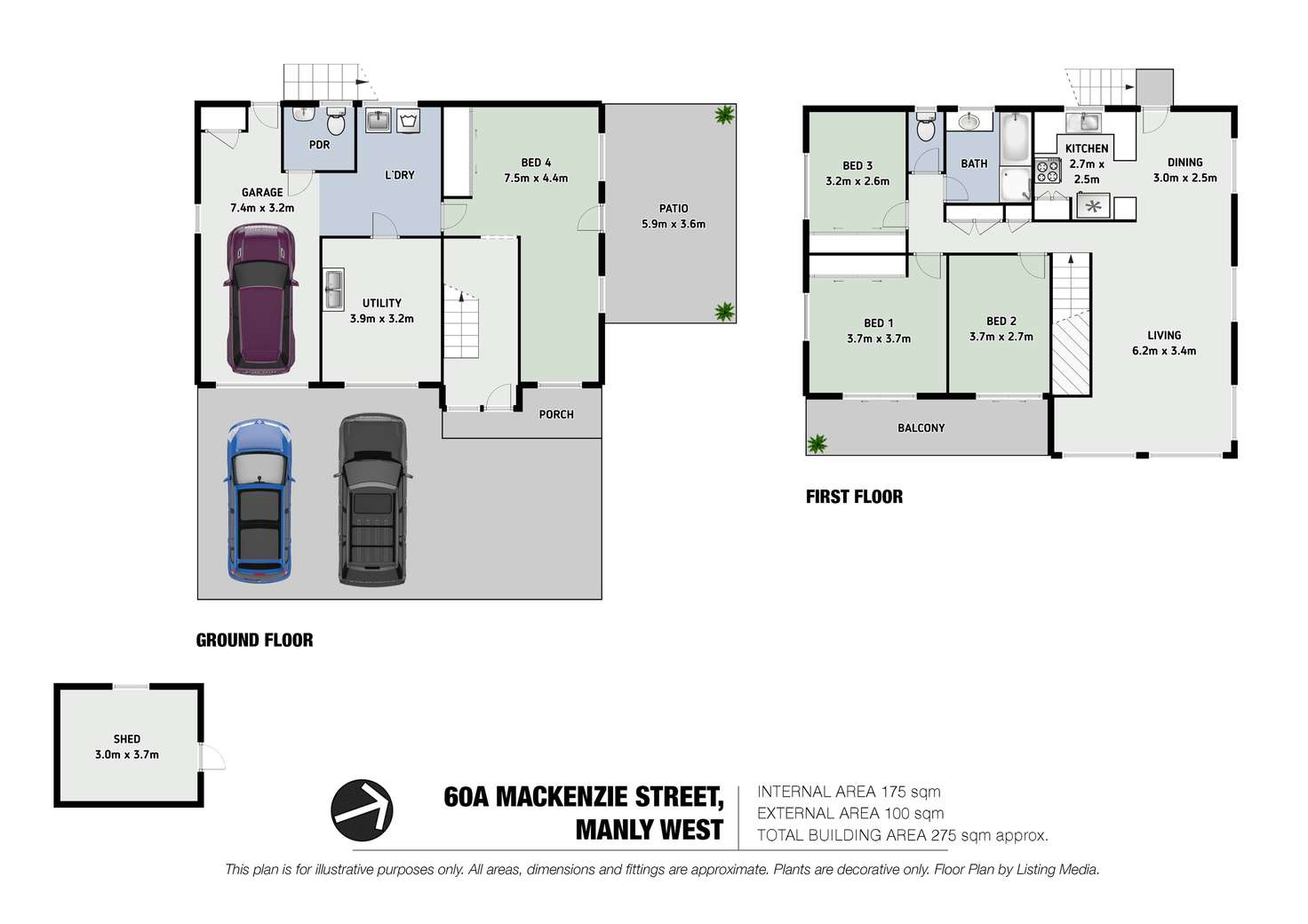 Floorplan of Homely house listing, 60A Mackenzie Street, Manly West QLD 4179