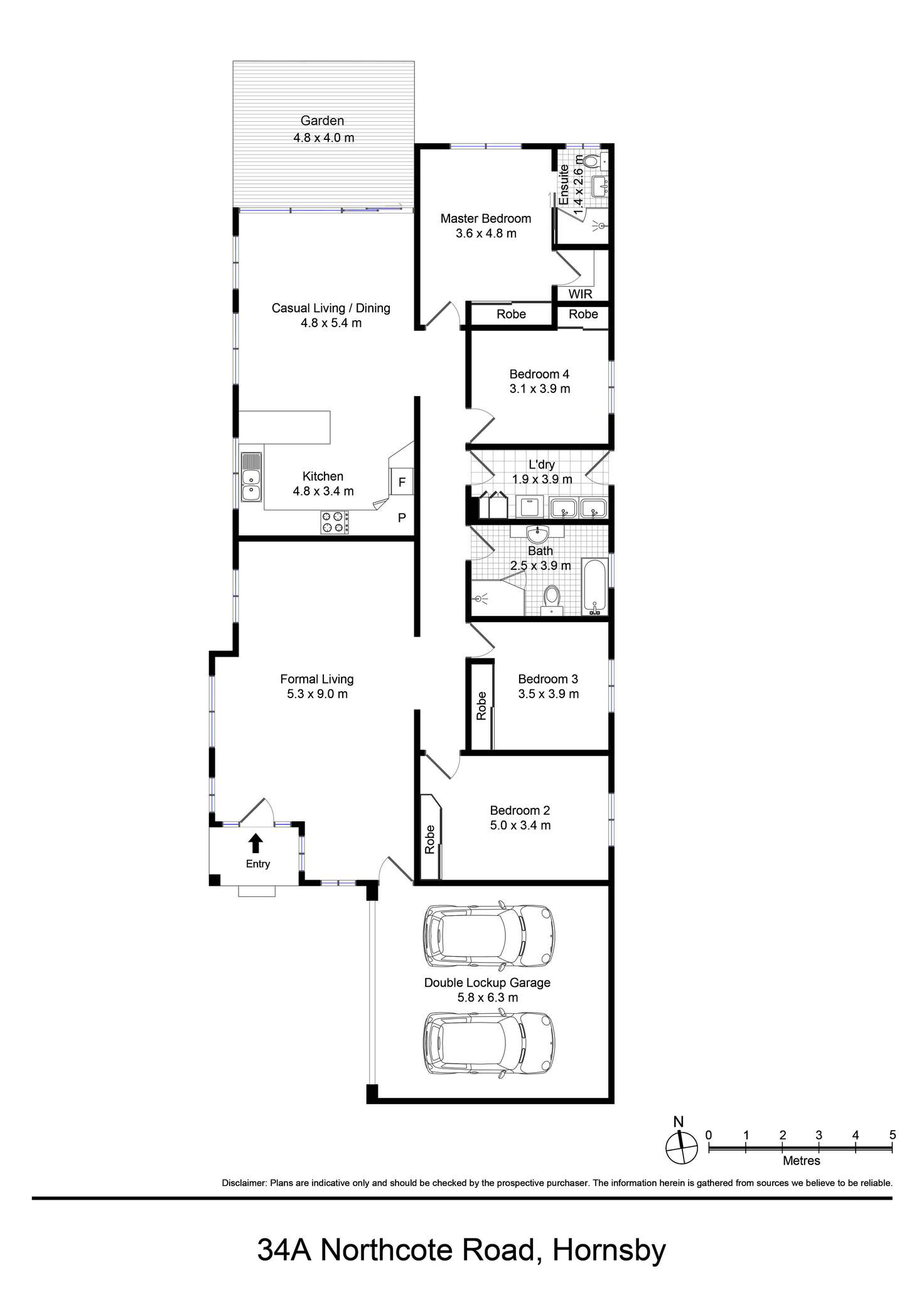 Floorplan of Homely house listing, 34A Northcote Road, Hornsby NSW 2077