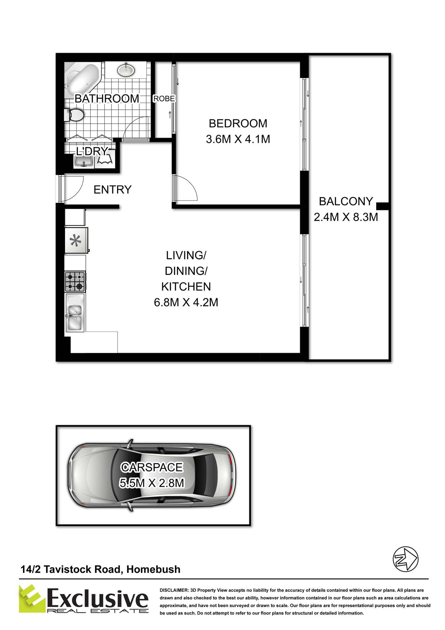 Floorplan of Homely unit listing, 14/2 Tavistock Road, Homebush West NSW 2140