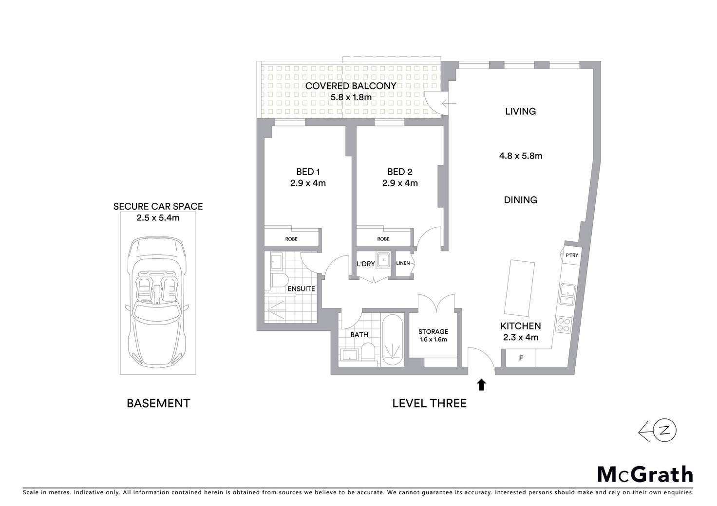Floorplan of Homely apartment listing, 305/232 Rocky Point Road, Ramsgate NSW 2217
