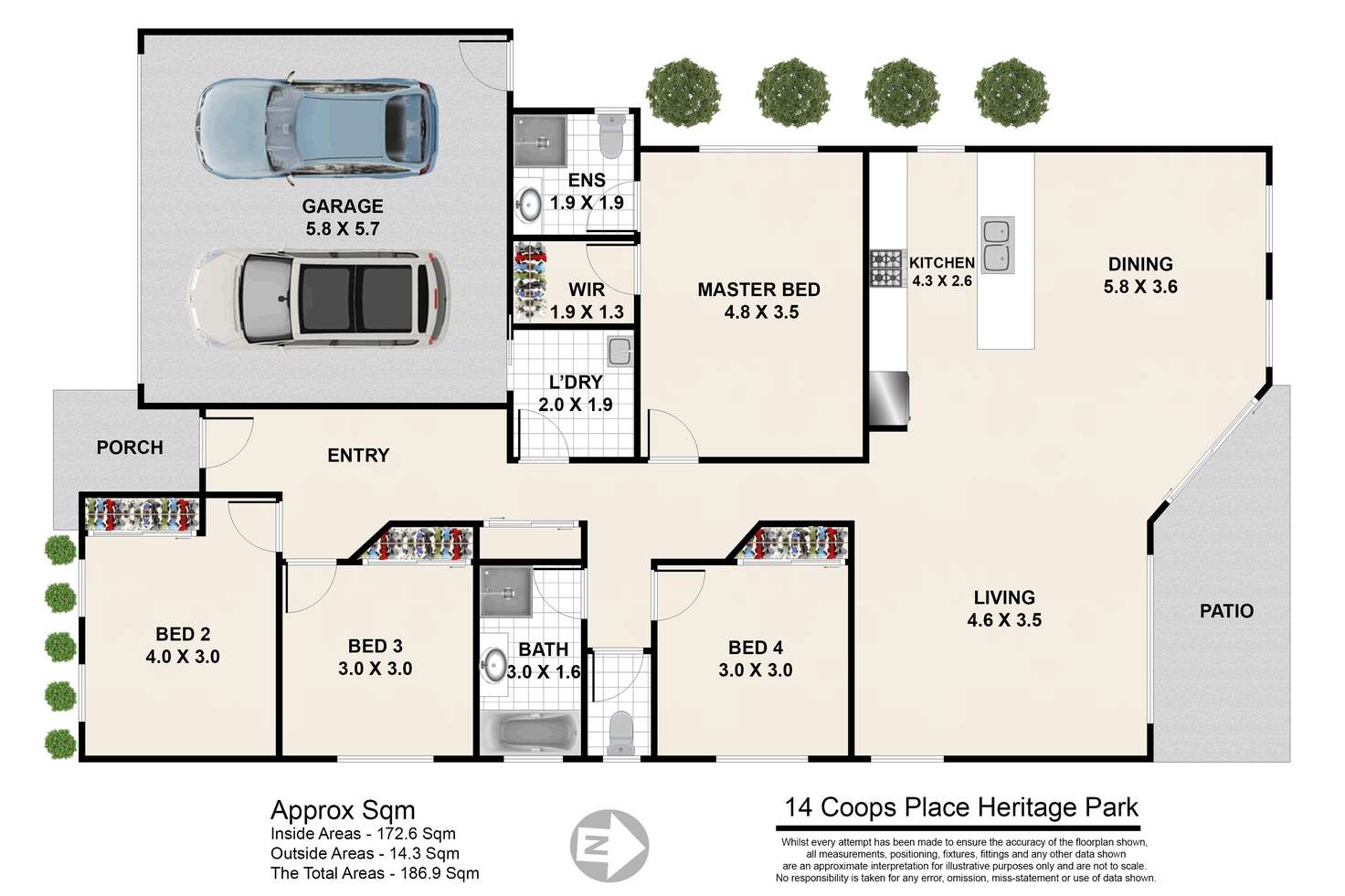 Floorplan of Homely house listing, 14 Coops Place, Heritage Park QLD 4118