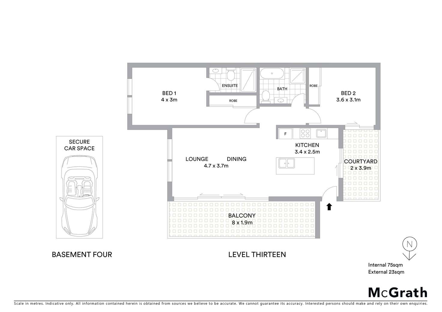 Floorplan of Homely apartment listing, 1308/36 Cowper Street, Parramatta NSW 2150