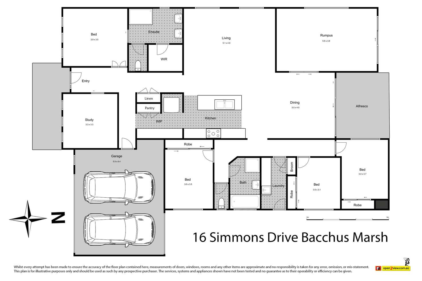 Floorplan of Homely house listing, 16 Simmons Drive, Bacchus Marsh VIC 3340