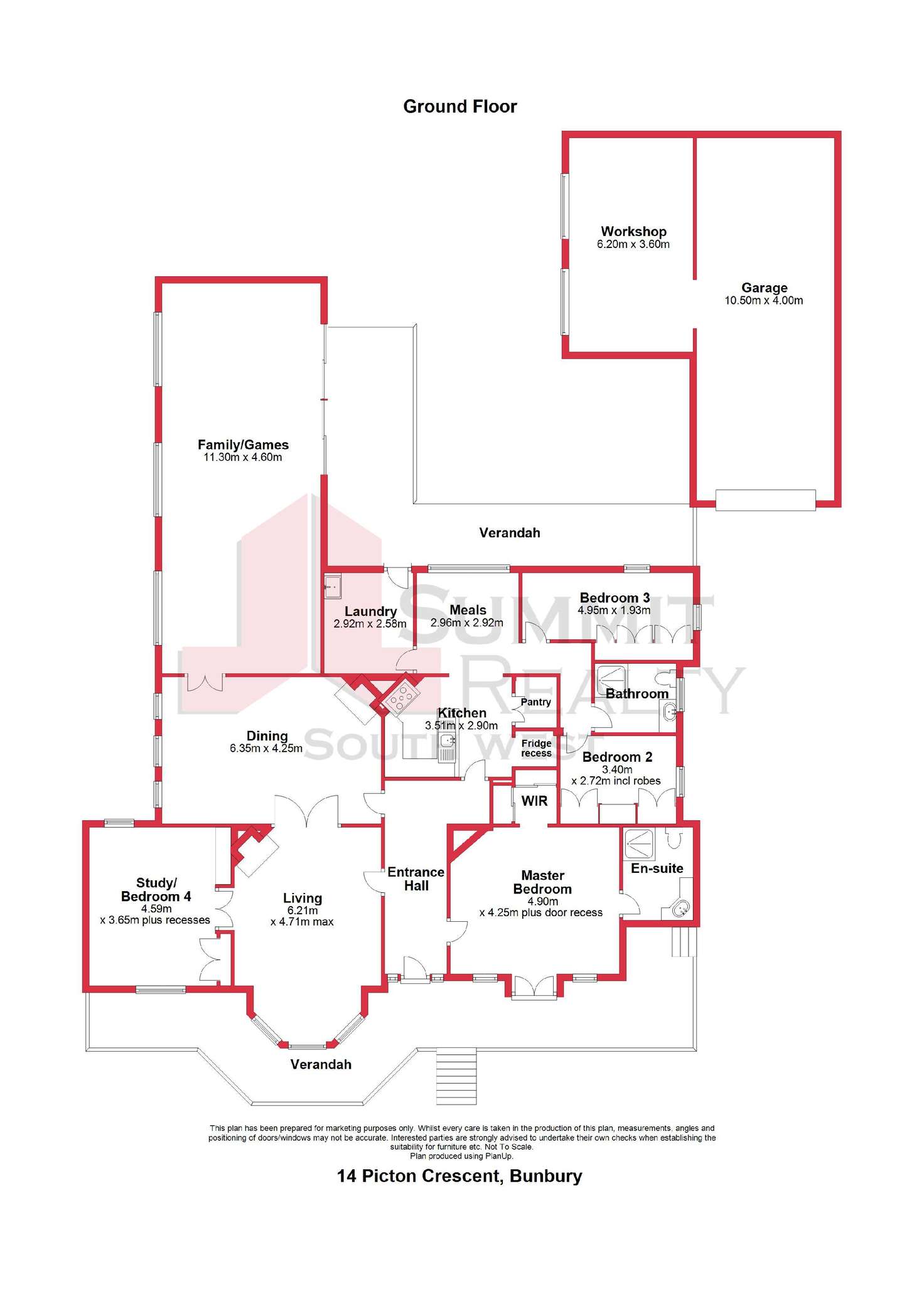 Floorplan of Homely house listing, 14 Picton Crescent, Bunbury WA 6230