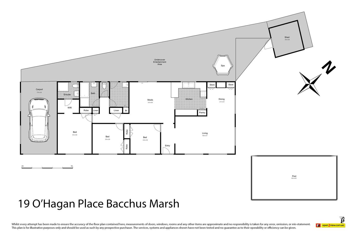 Floorplan of Homely house listing, 19 O'Hagan Place, Bacchus Marsh VIC 3340