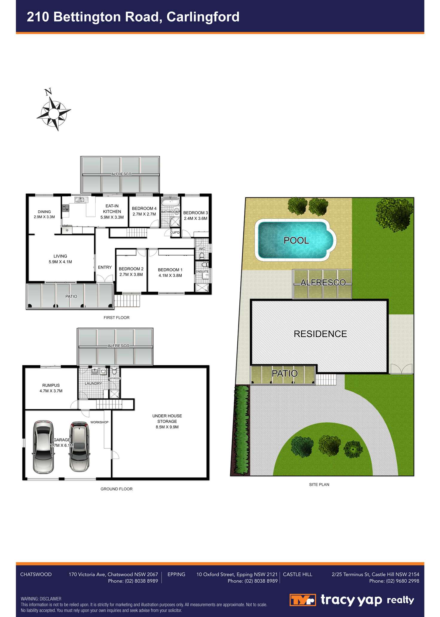 Floorplan of Homely house listing, 210 Bettington Road, Carlingford NSW 2118