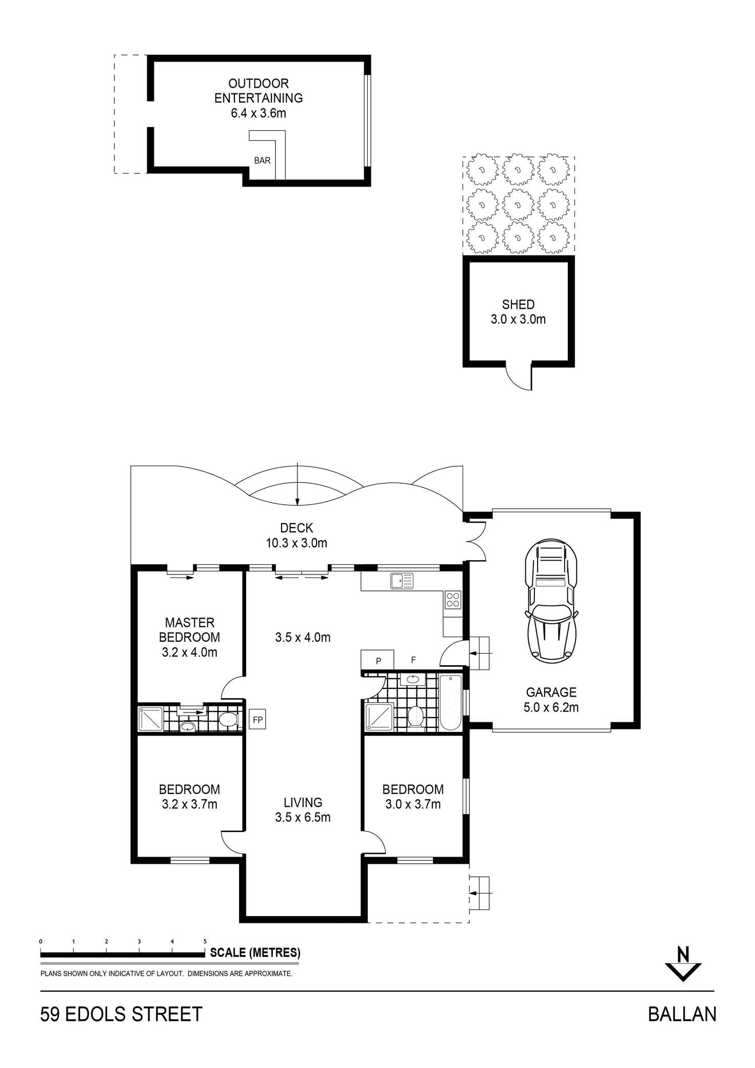 Floorplan of Homely house listing, 59 Edols Street, Ballan VIC 3342