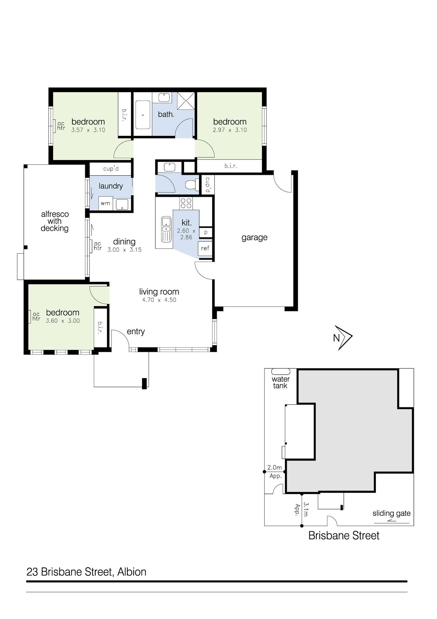 Floorplan of Homely unit listing, 23 Brisbane Street, Albion VIC 3020
