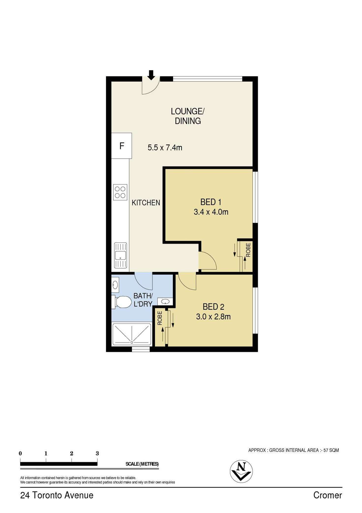 Floorplan of Homely unit listing, 24a Toronto Avenue, Cromer NSW 2099