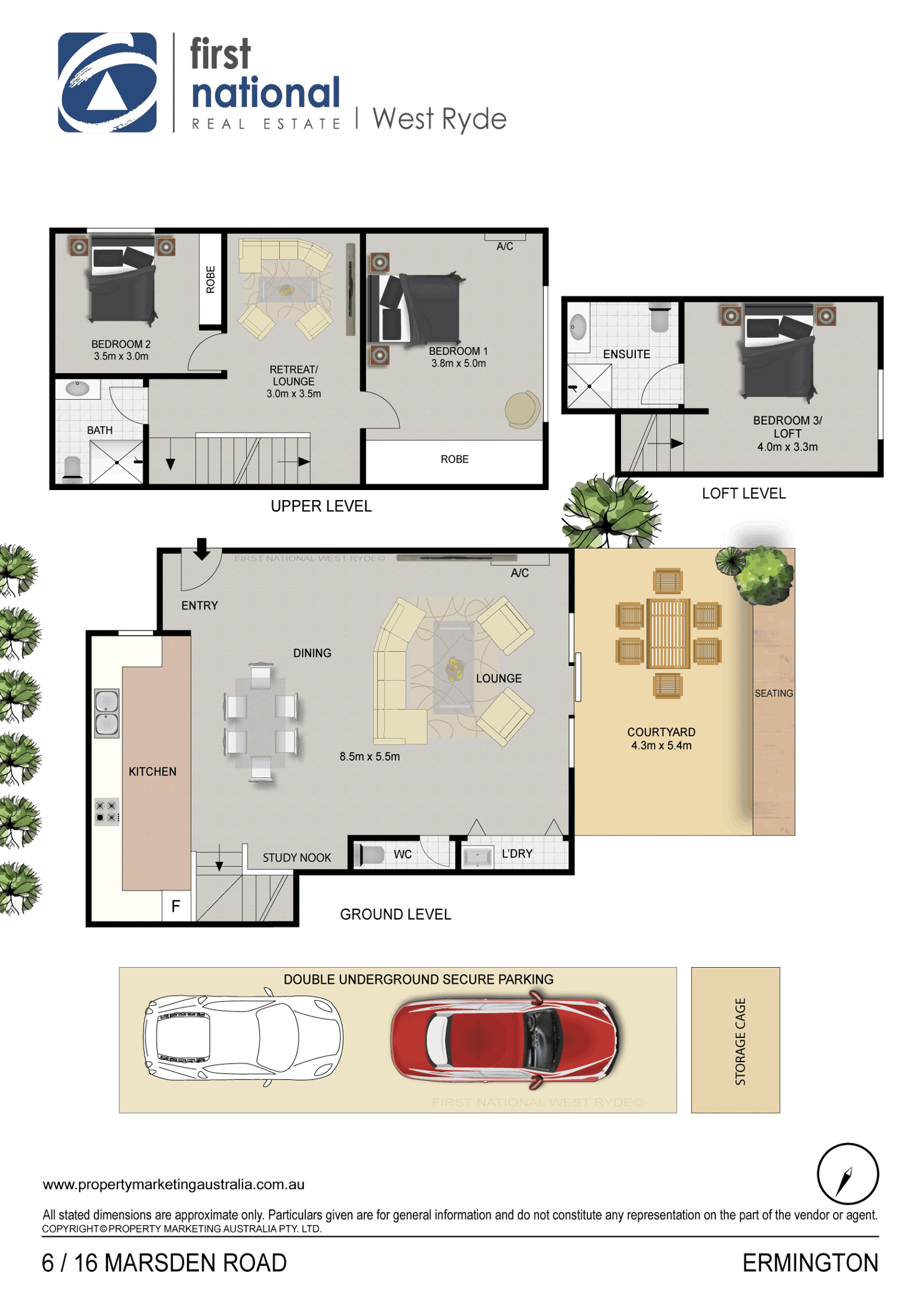 Floorplan of Homely townhouse listing, 6/16 Marsden Road, Ermington NSW 2115