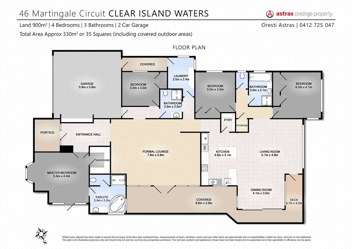 Floorplan of Homely house listing, 46 Martingale Circuit, Clear Island Waters QLD 4226