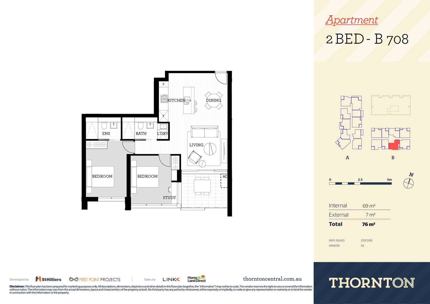 Floorplan of Homely apartment listing, 708/81B Lord Sheffield Circuit, Penrith NSW 2750