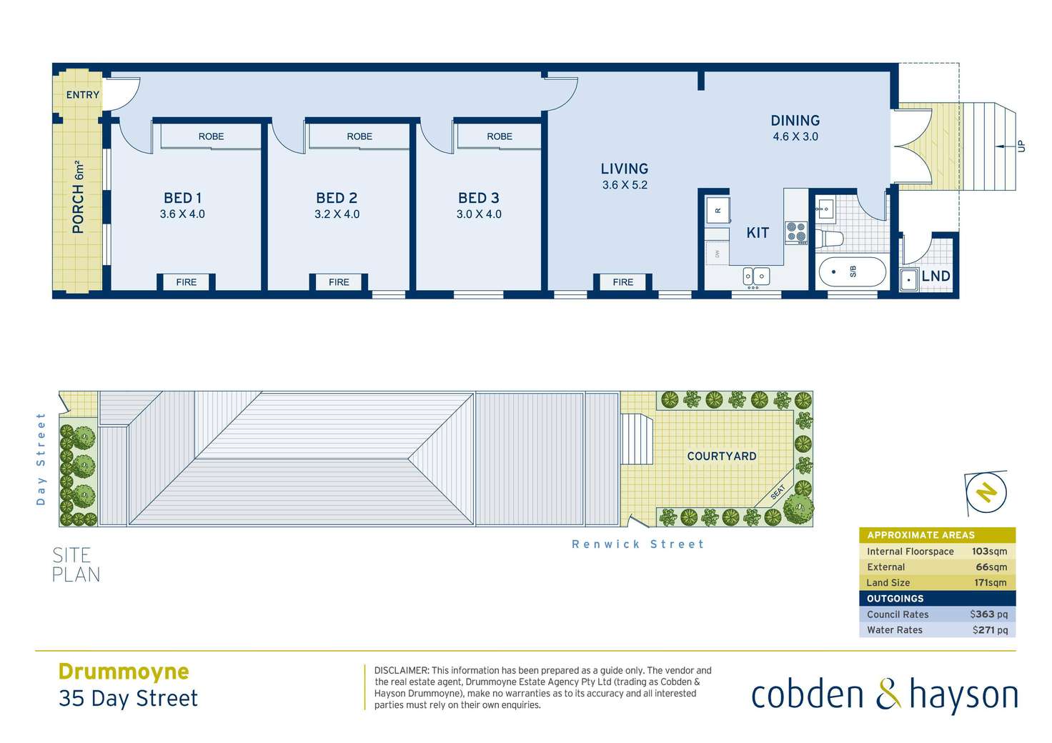 Floorplan of Homely semiDetached listing, 35 Day Street, Drummoyne NSW 2047
