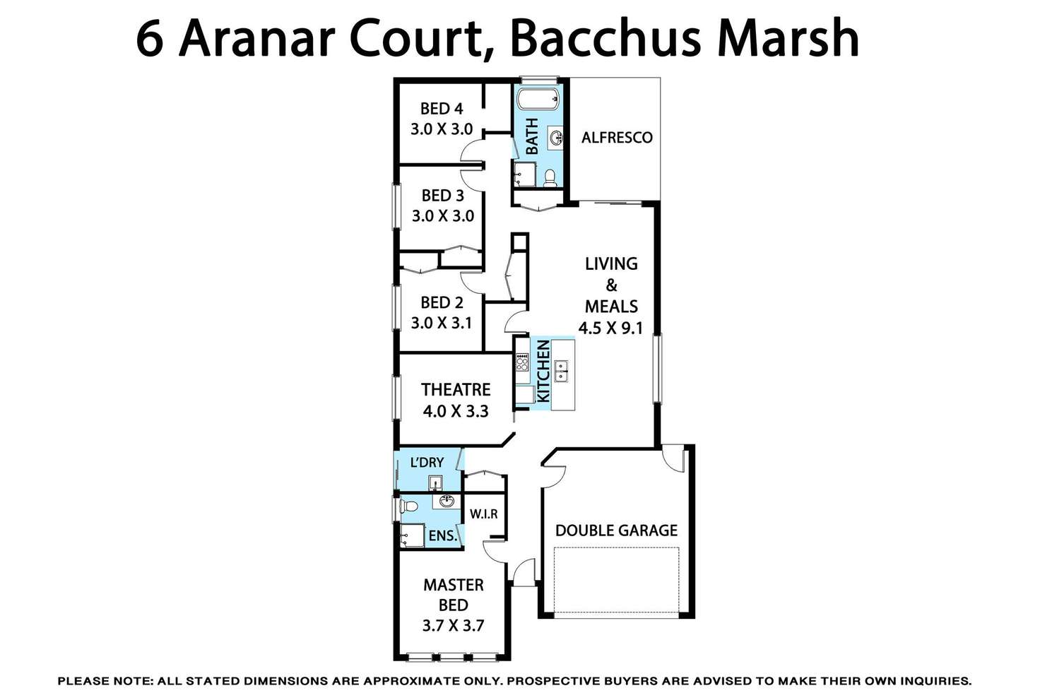 Floorplan of Homely house listing, 6 Aranar Court, Bacchus Marsh VIC 3340