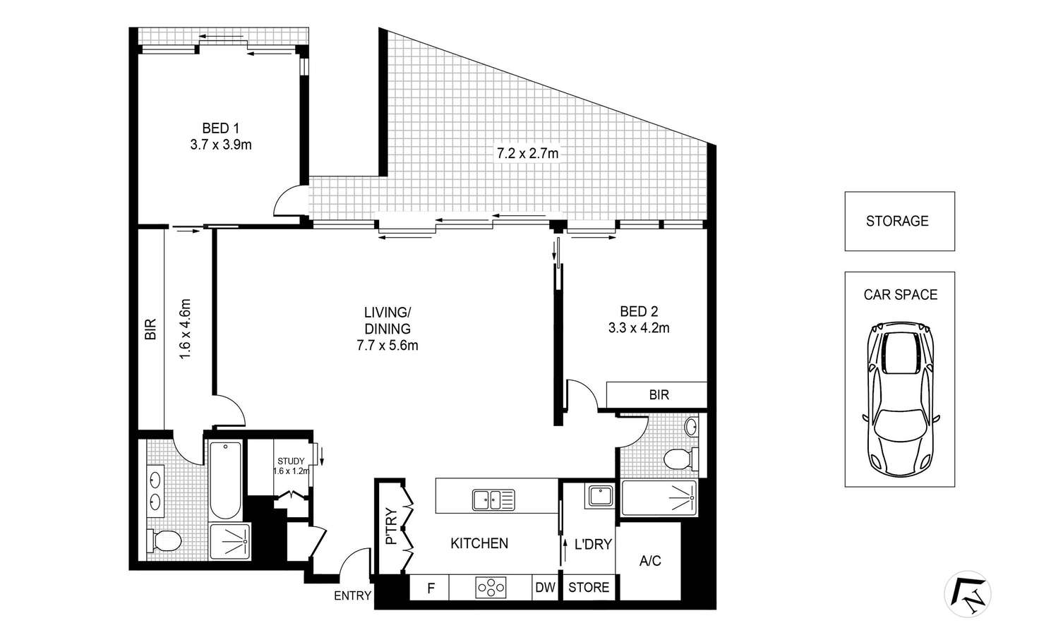 Floorplan of Homely apartment listing, 6C/2 Distillery Drive, Pyrmont NSW 2009