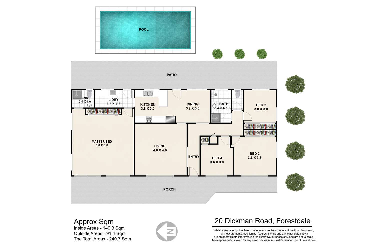 Floorplan of Homely acreageSemiRural listing, 20 Dickman Road, Forestdale QLD 4118