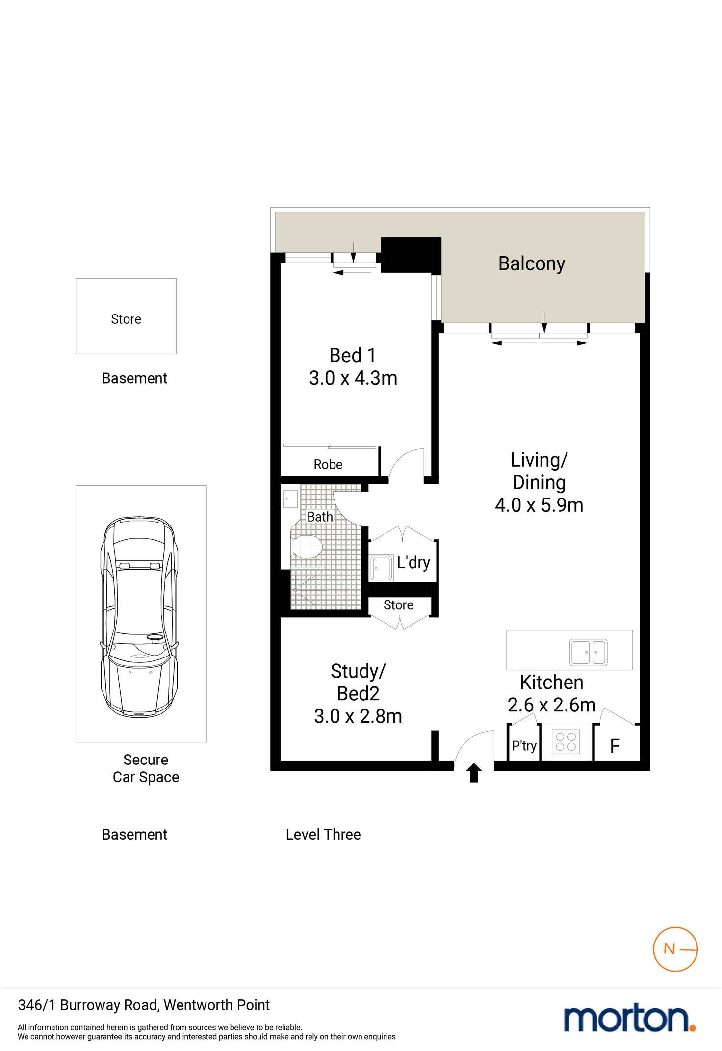 Floorplan of Homely apartment listing, 346/1E Burroway Road, Wentworth Point NSW 2127