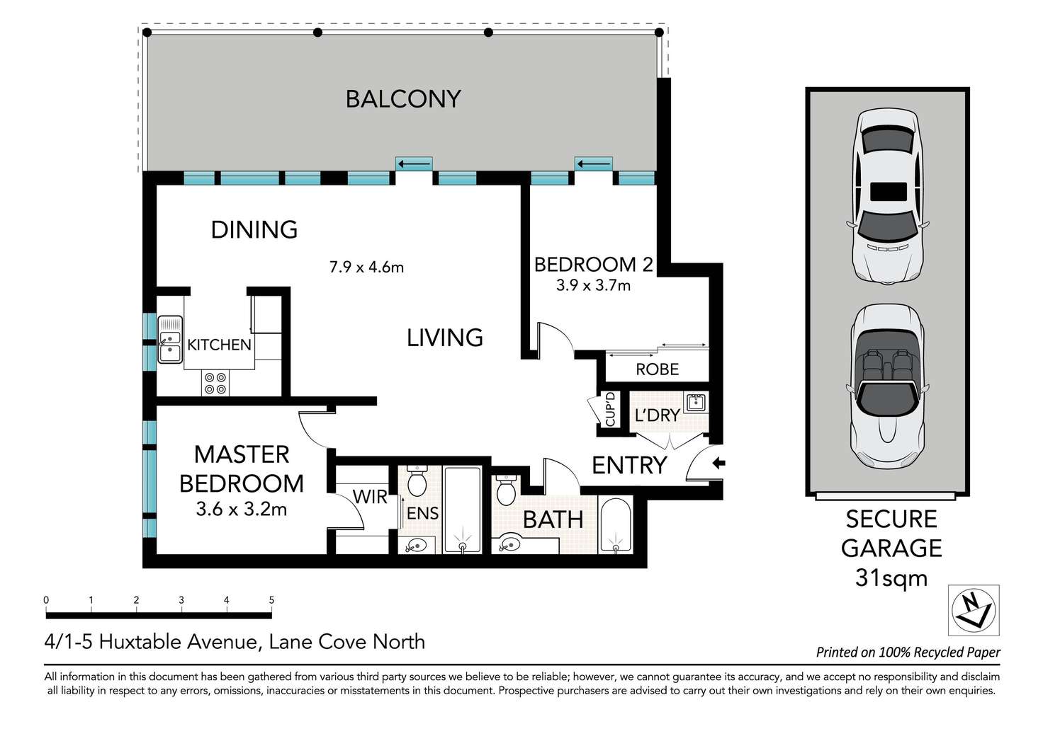 Floorplan of Homely apartment listing, 4/1-5 Huxtable Avenue, Lane Cove North NSW 2066