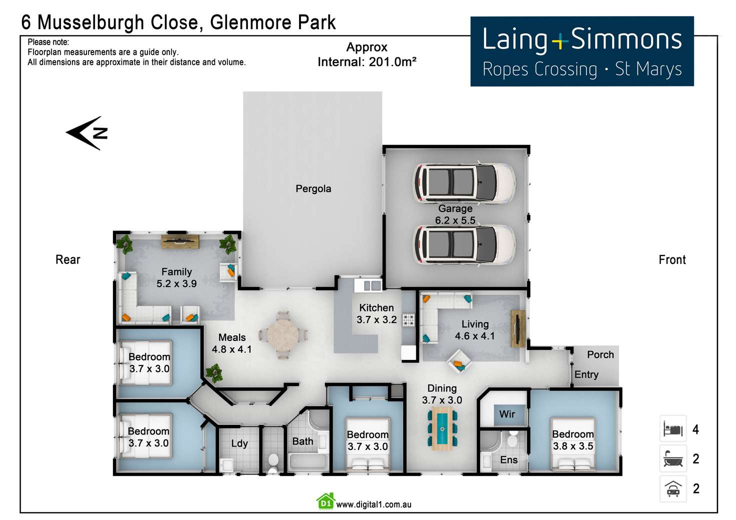 Floorplan of Homely house listing, 6 Musselburgh Close, Glenmore Park NSW 2745