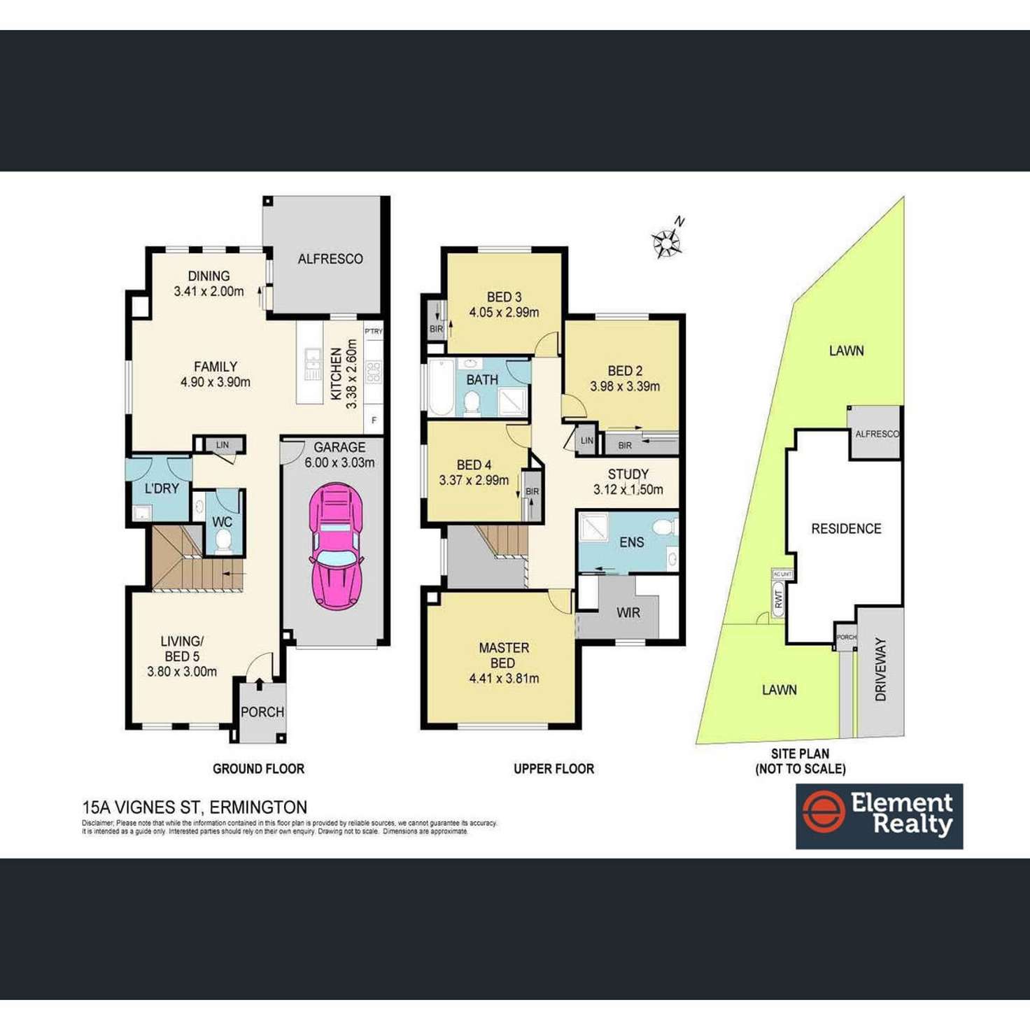 Floorplan of Homely semiDetached listing, 15A Vignes Street, Ermington NSW 2115