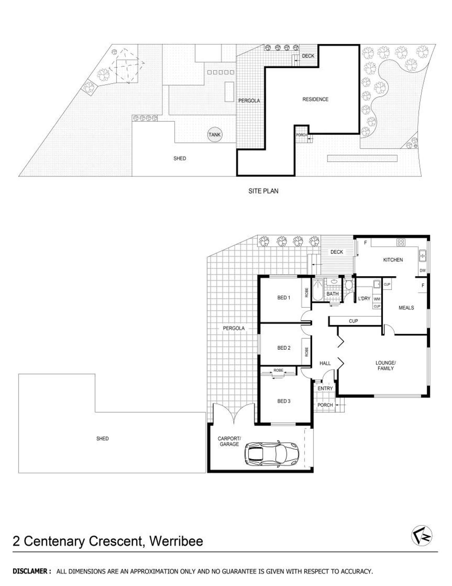 Floorplan of Homely house listing, 2 Centenary Crescent, Werribee VIC 3030