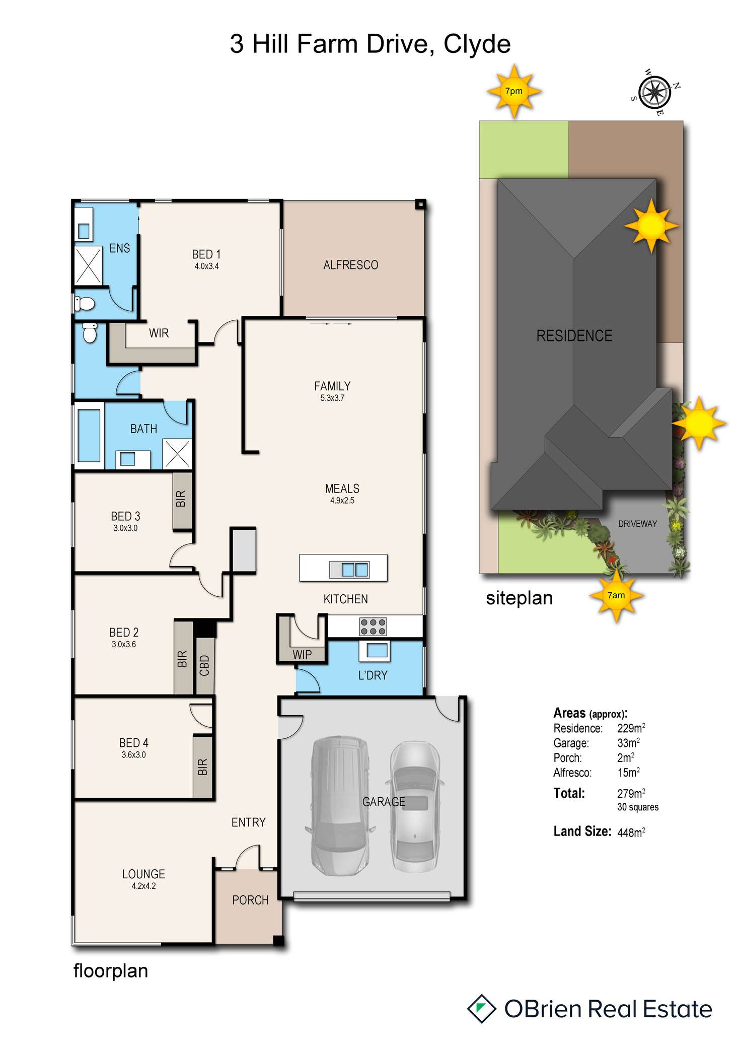 Floorplan of Homely house listing, 3 Hill Farm Drive, Clyde VIC 3978