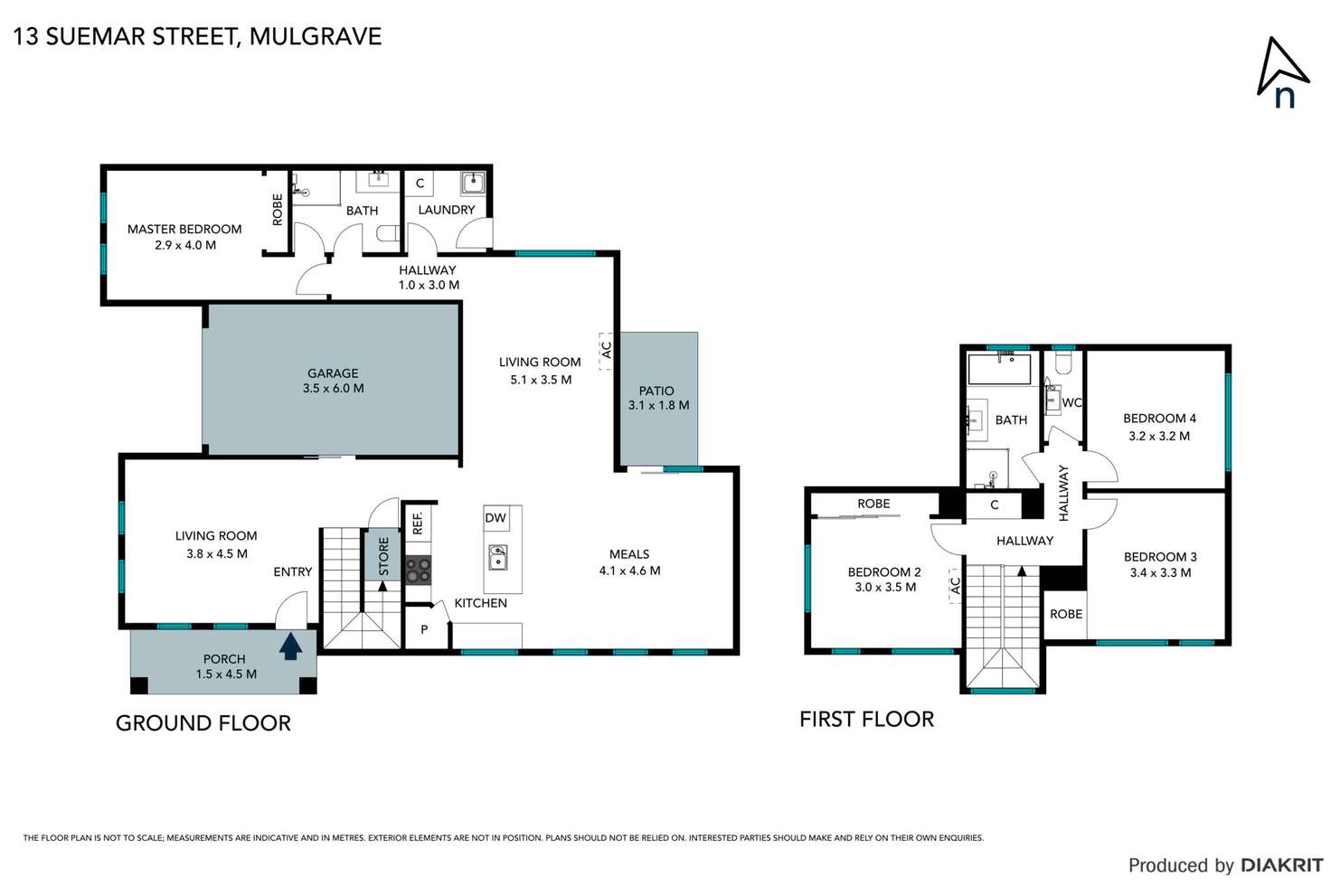 Floorplan of Homely townhouse listing, 13 Suemar Street, Mulgrave VIC 3170