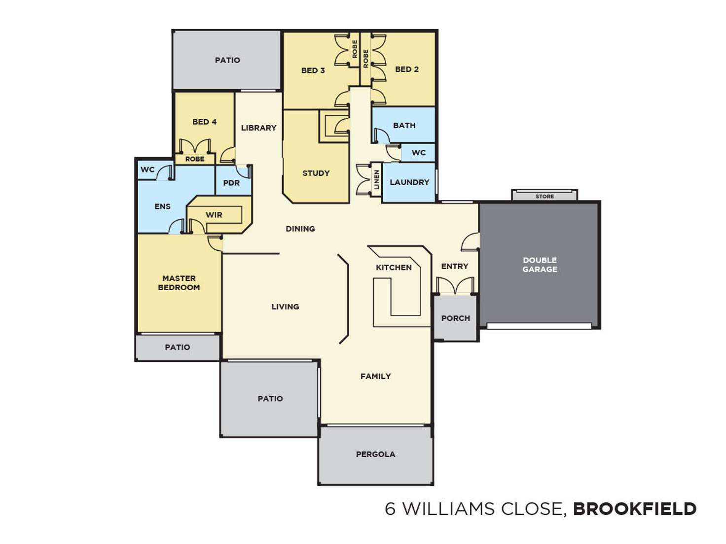 Floorplan of Homely house listing, 6 Williams Close, Brookfield QLD 4069