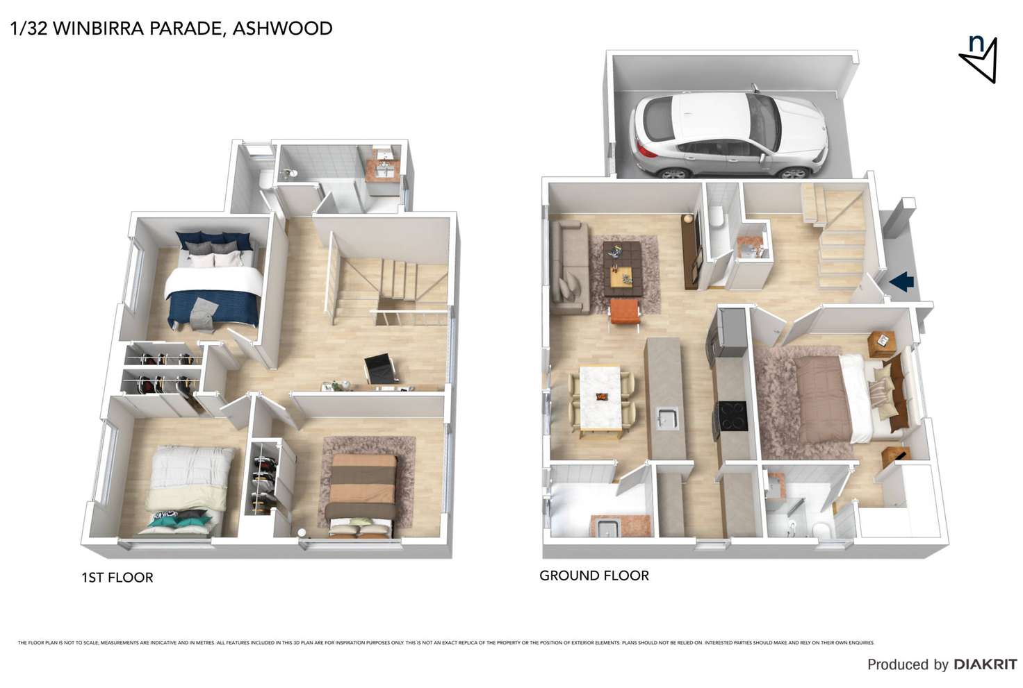 Floorplan of Homely townhouse listing, 2/32 Winbirra Parade, Ashwood VIC 3147