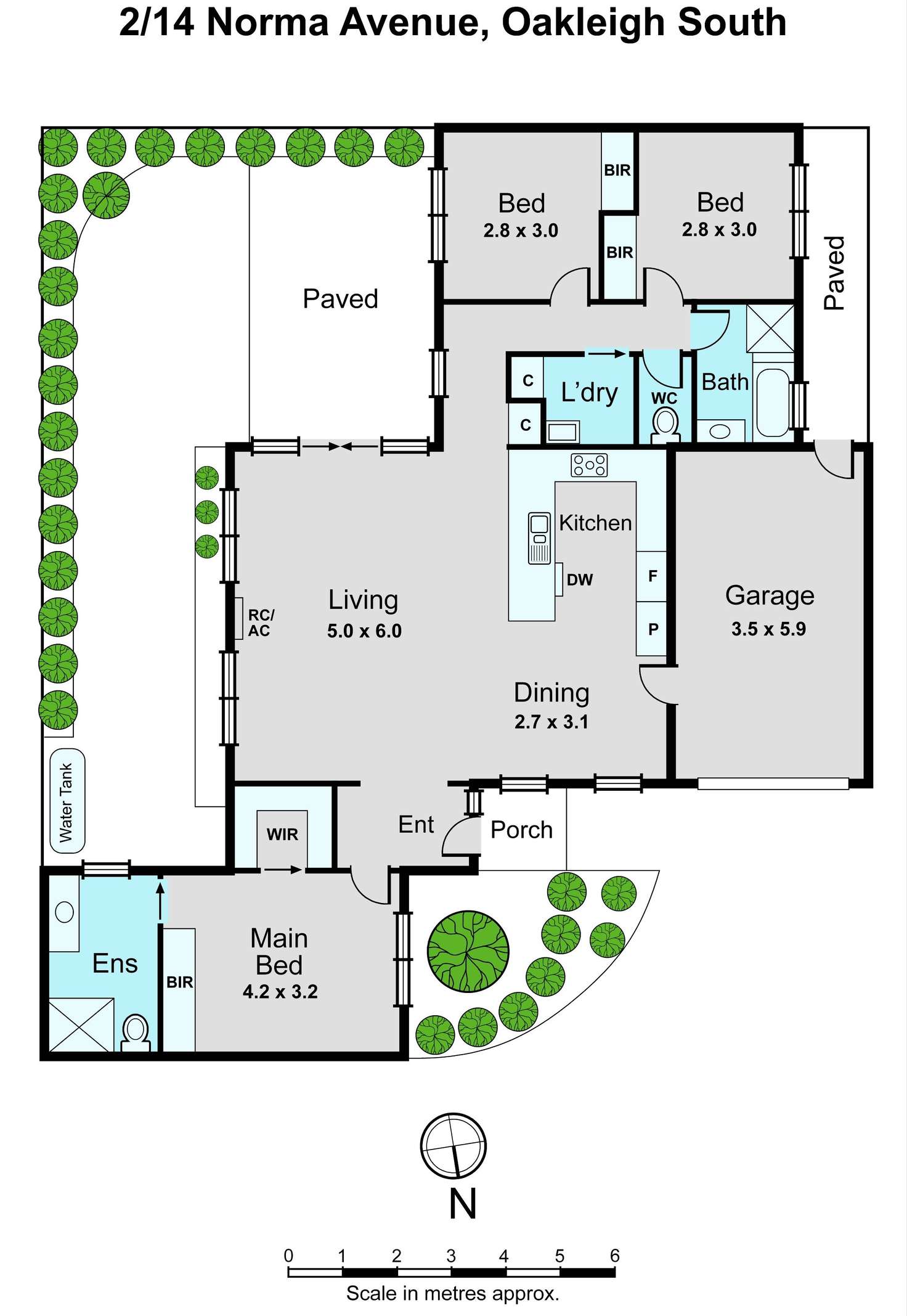 Floorplan of Homely unit listing, 2/14 Norma Avenue, Oakleigh South VIC 3167
