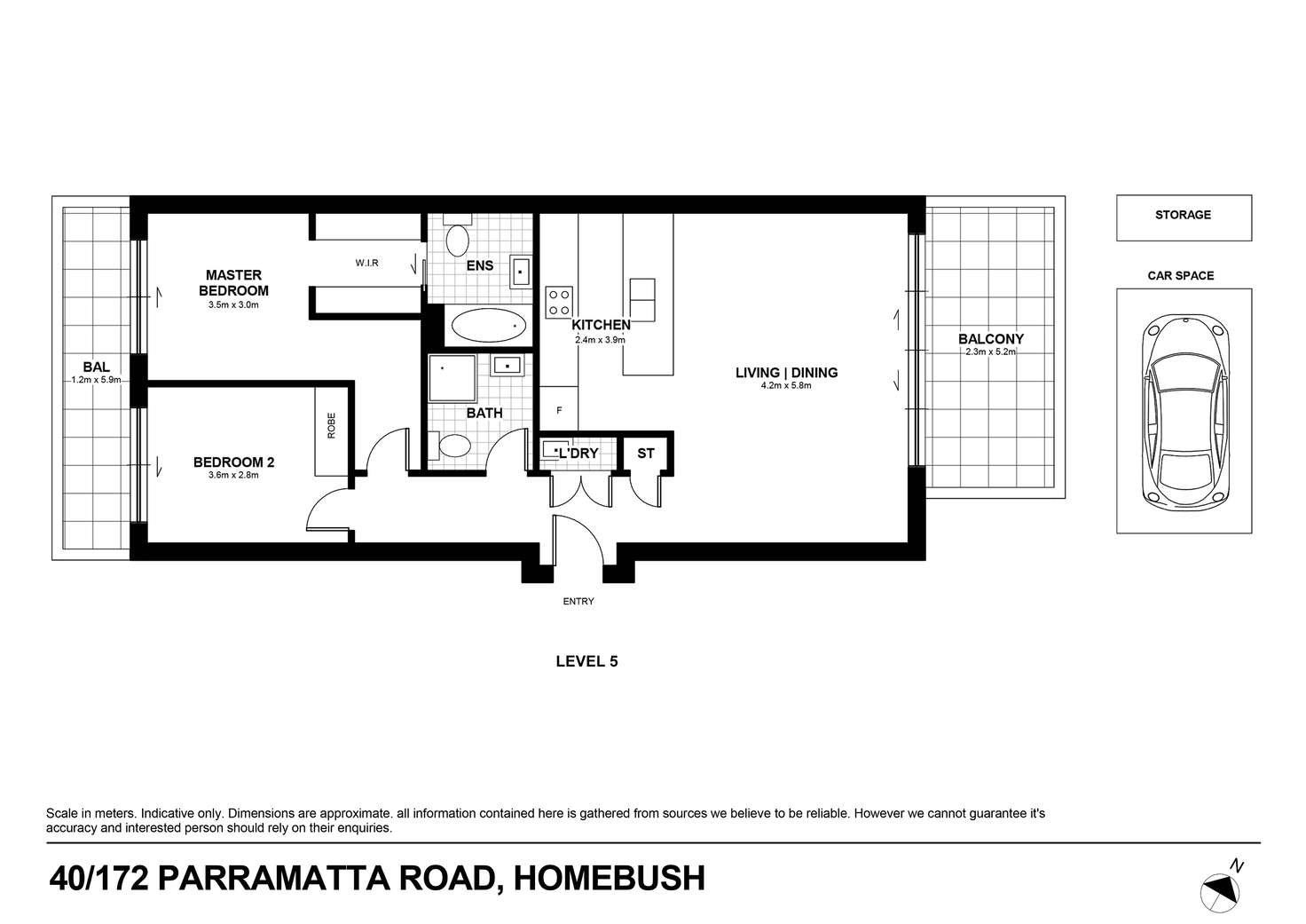 Floorplan of Homely apartment listing, 40/172-176 Parramatta Road, Homebush NSW 2140