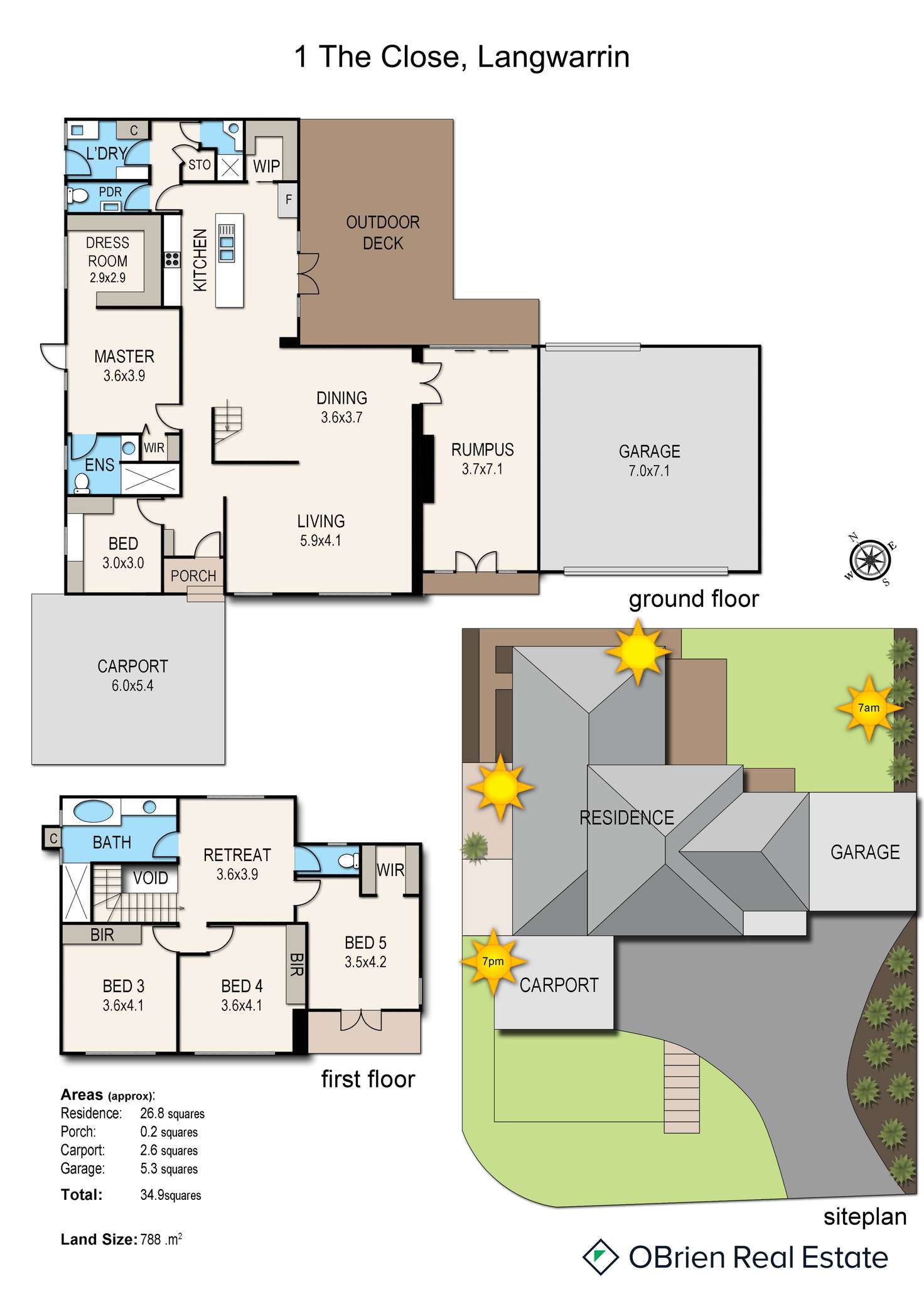 Floorplan of Homely house listing, 1 The Close, Langwarrin VIC 3910