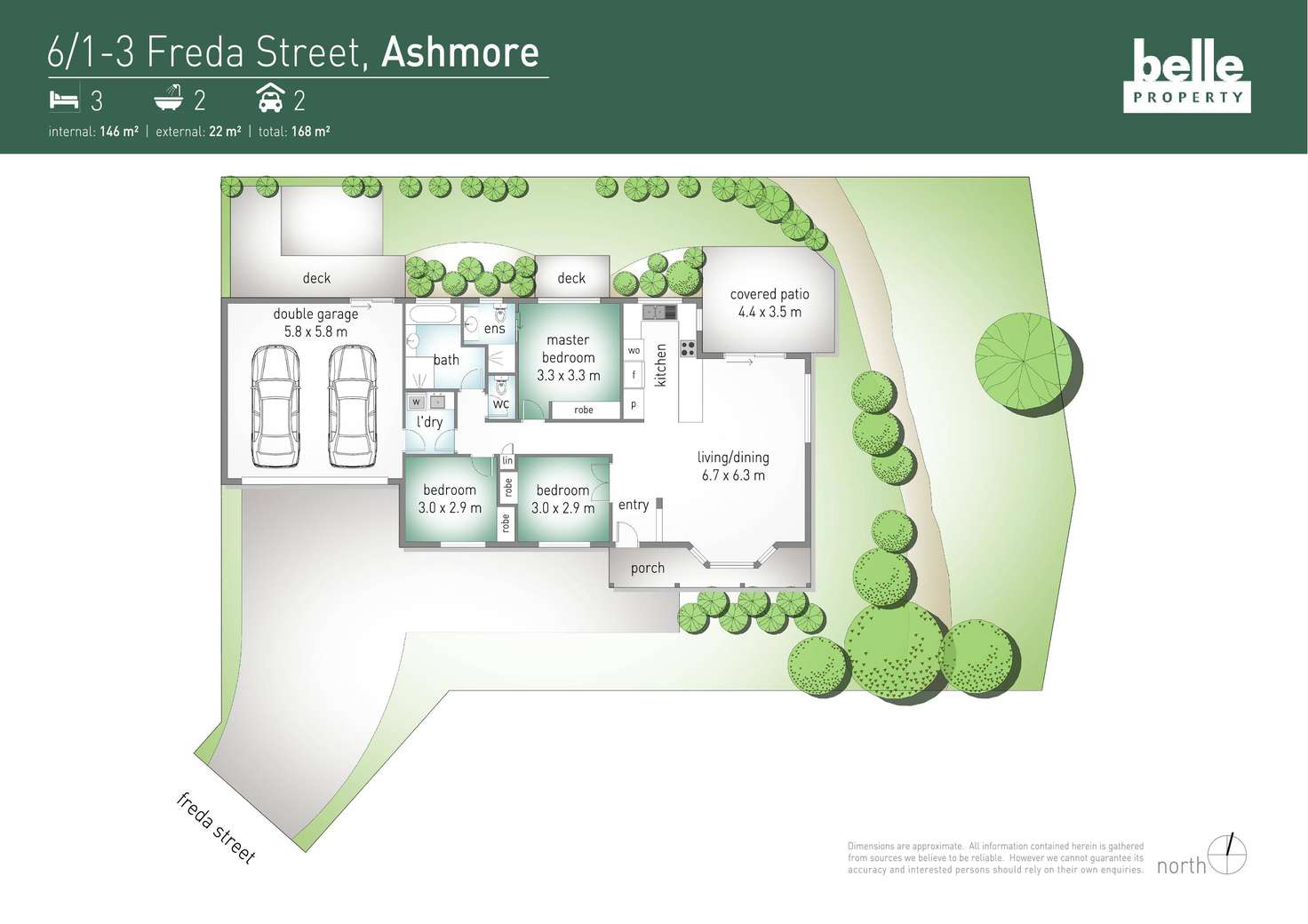 Floorplan of Homely townhouse listing, 6/1-3 Freda Street, Ashmore QLD 4214