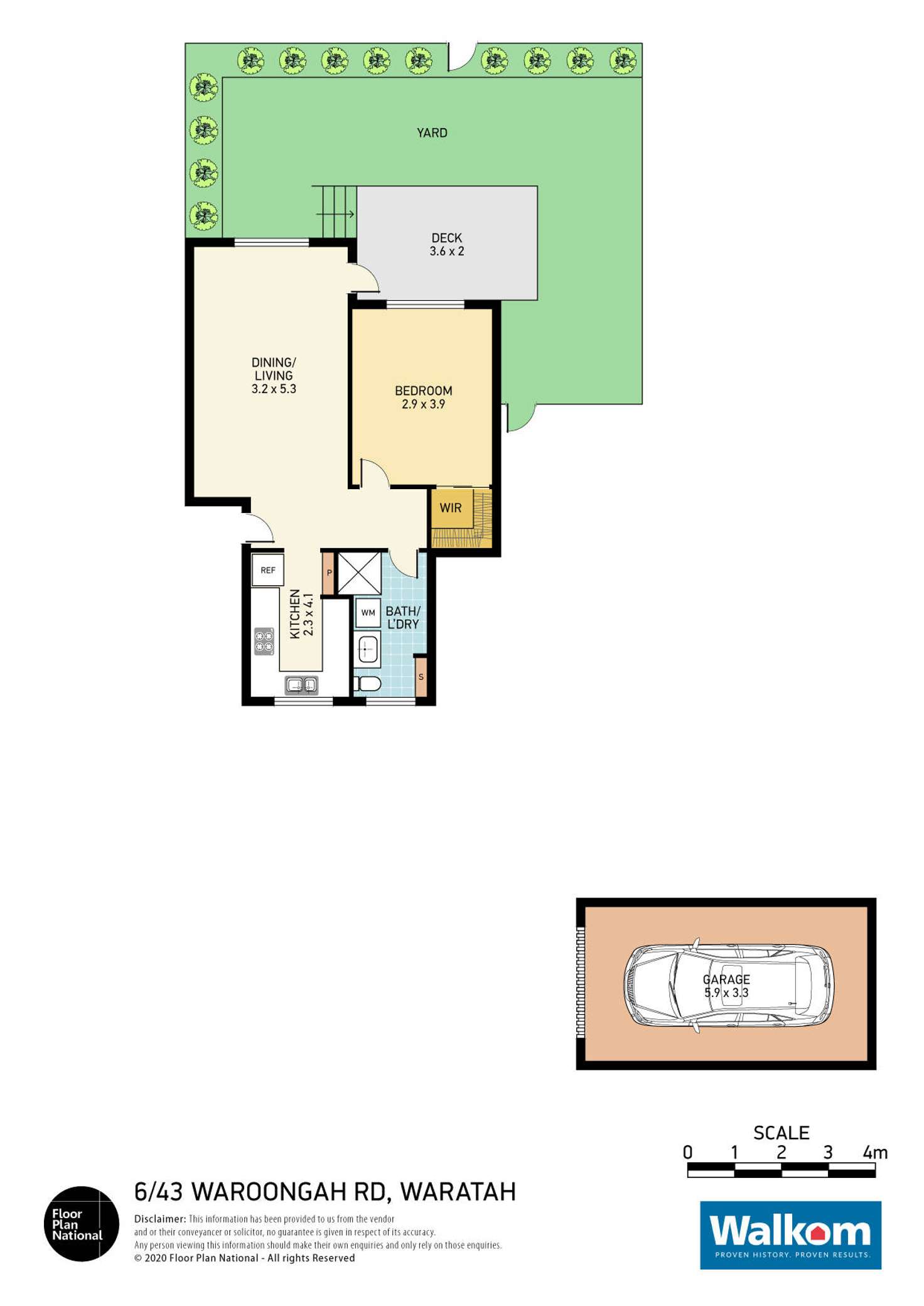Floorplan of Homely unit listing, 6/43 Waroonga Road, Waratah NSW 2298