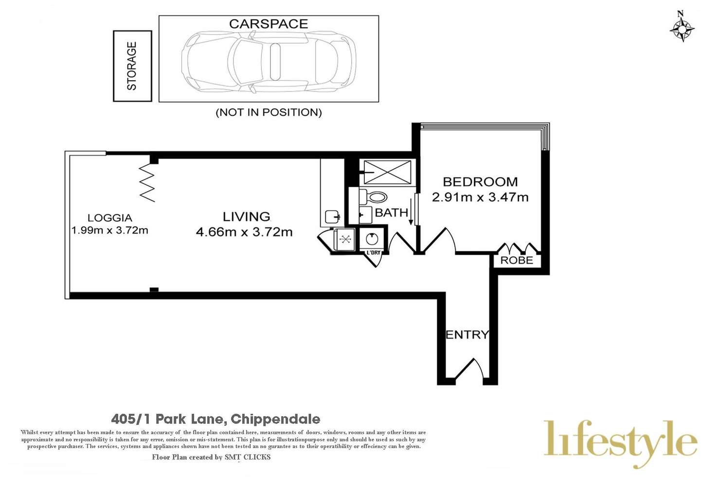 Floorplan of Homely apartment listing, 1 Park Lane, Chippendale NSW 2008