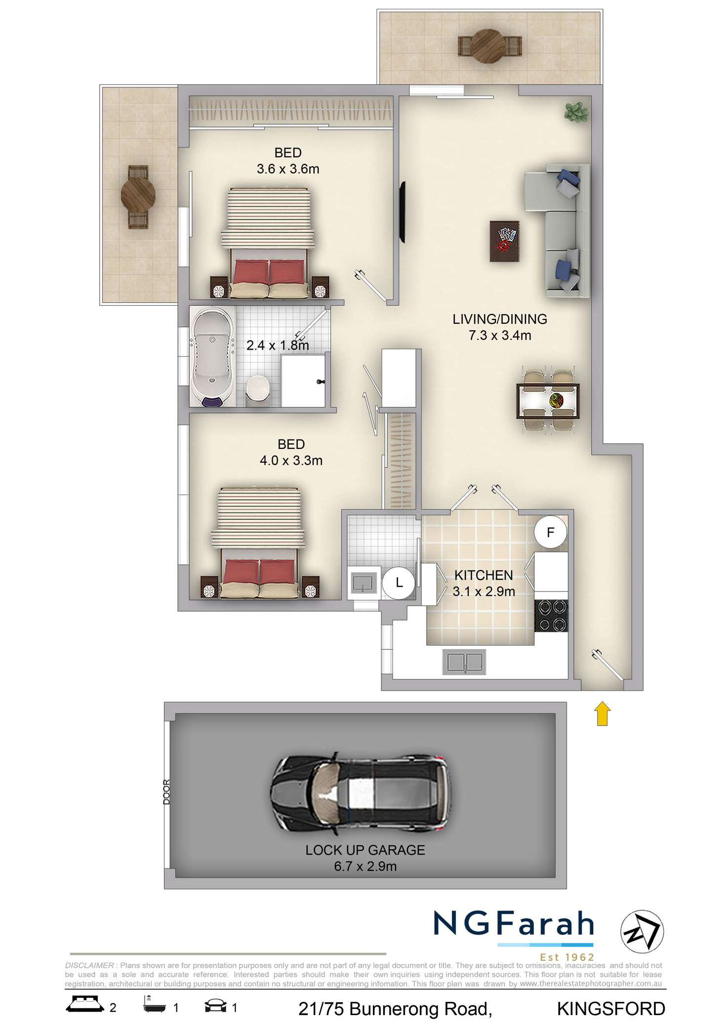 Floorplan of Homely apartment listing, 21/75 Bunnerong Road, Kingsford NSW 2032